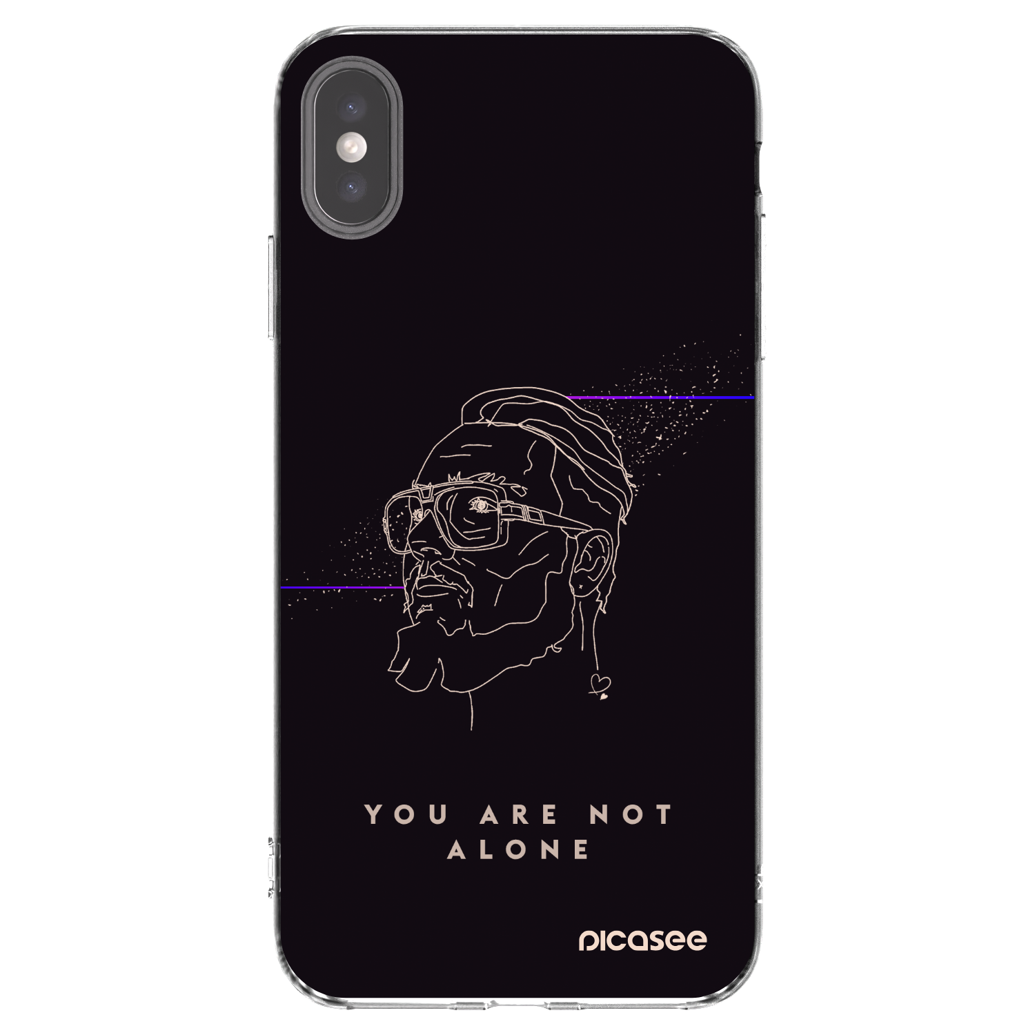 Picasee silikónový prehľadný obal pre Apple iPhone XS Max - You are not alone