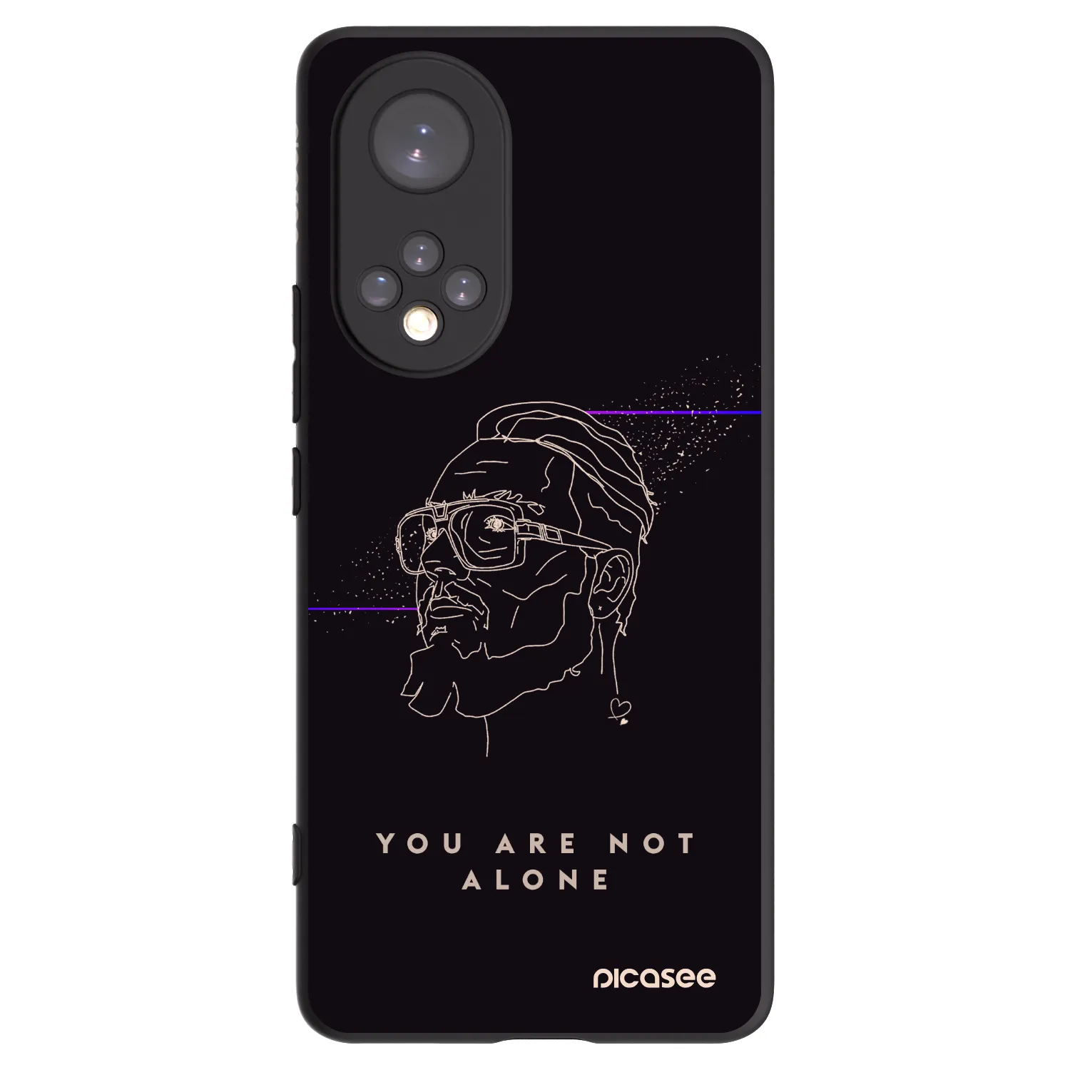 Picasee silikónový čierny obal pre Huawei Nova 9 - You are not alone