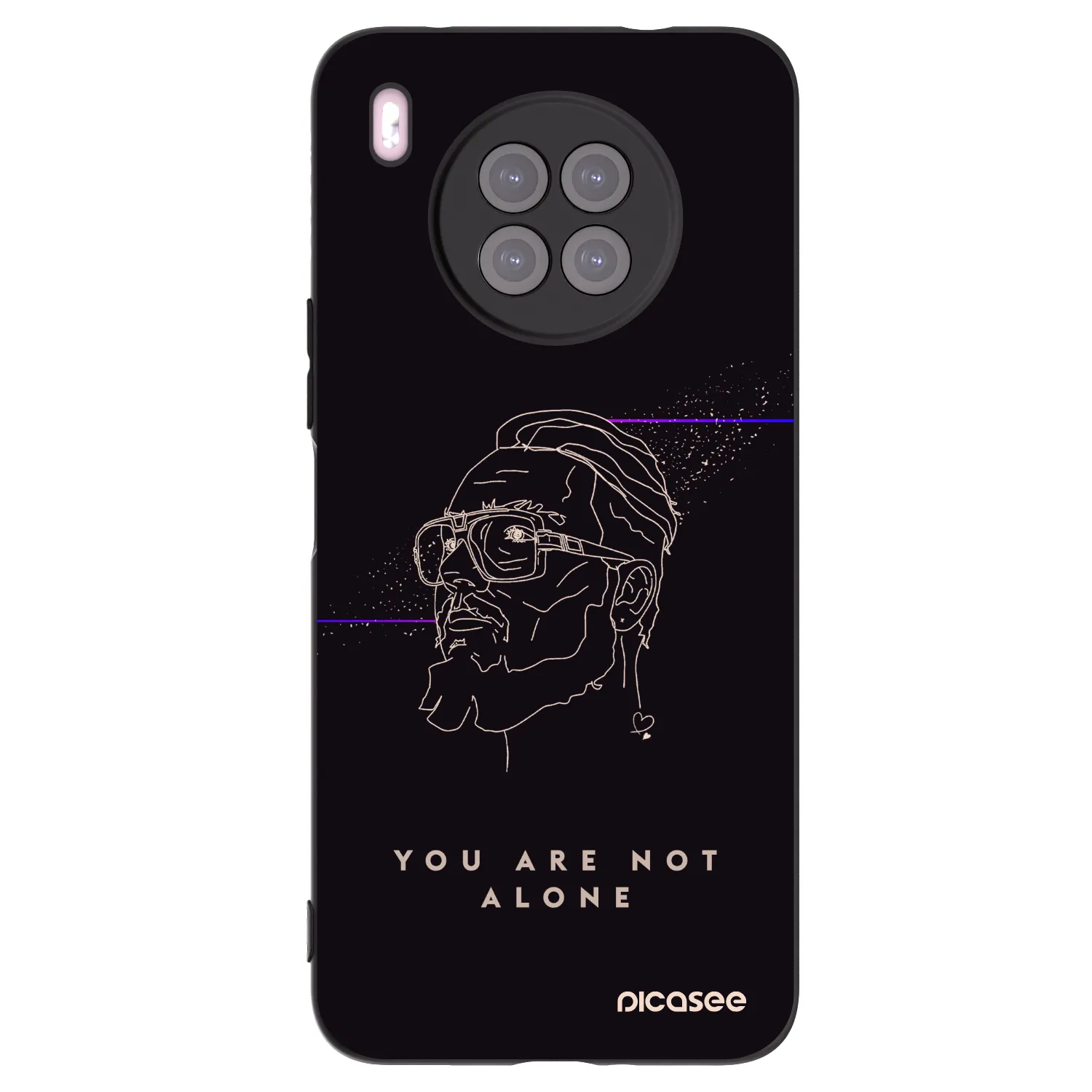 Picasee silikónový čierny obal pre Huawei Nova 8i - You are not alone
