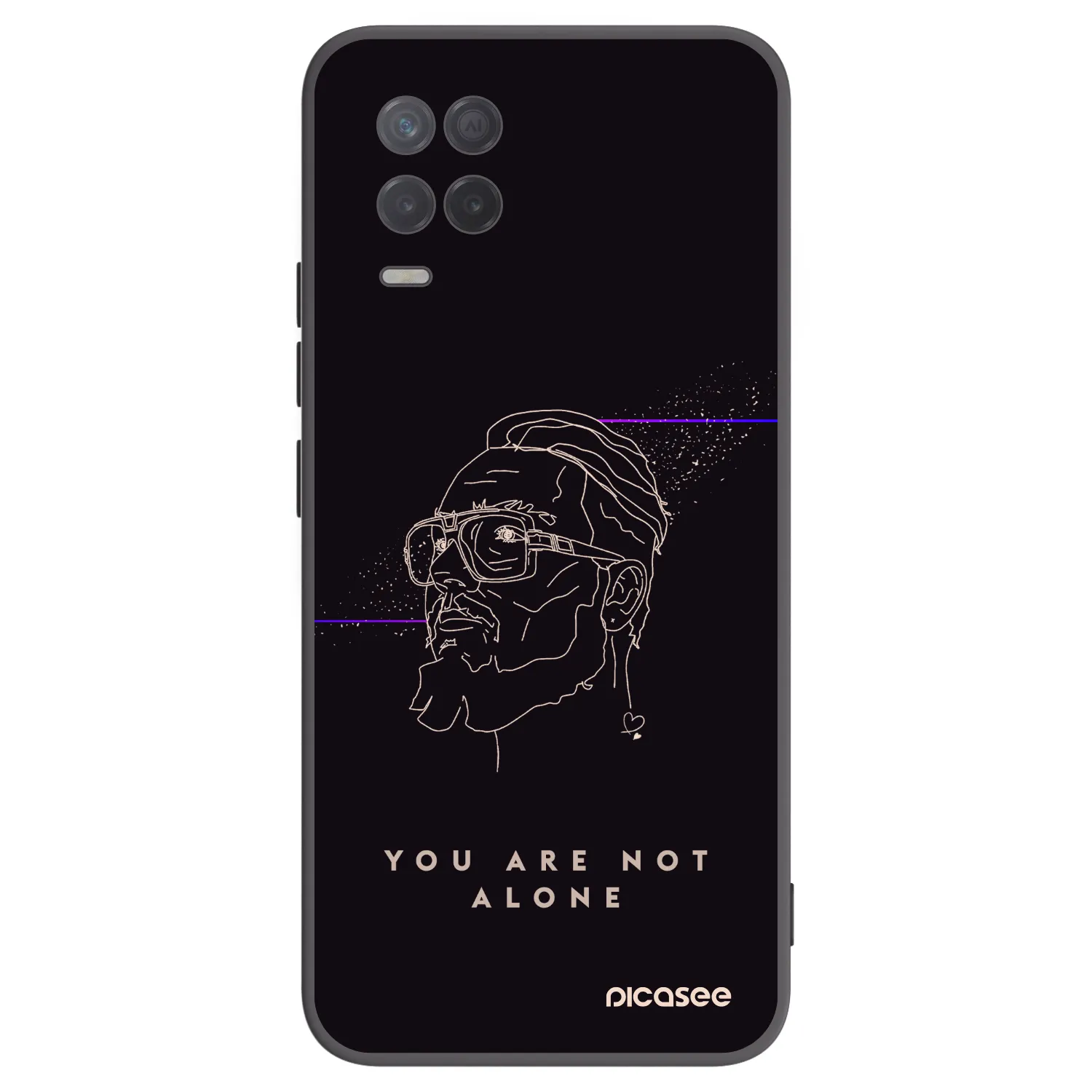 Picasee silikónový čierny obal pre Realme 8 5G - You are not alone