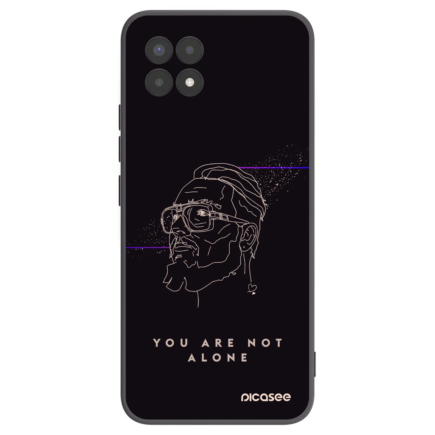 Picasee silikónový čierny obal pre Realme 8i - You are not alone