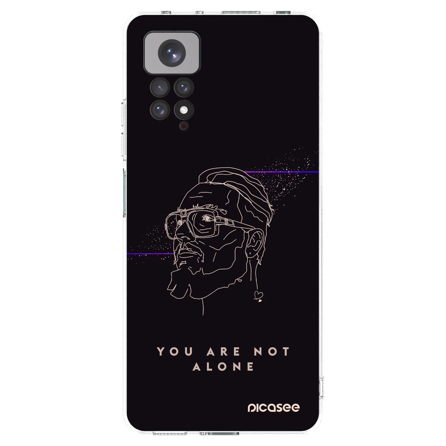 Picasee silikónový prehľadný obal pre Xiaomi Redmi Note 11S 4G - You are not alone