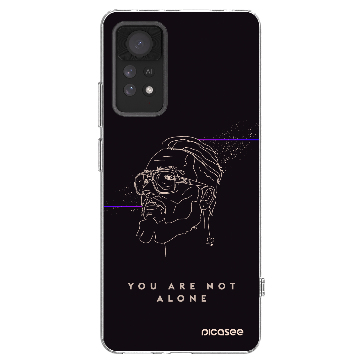 Picasee silikónový prehľadný obal pre Xiaomi Redmi Note 11 Pro - You are not alone
