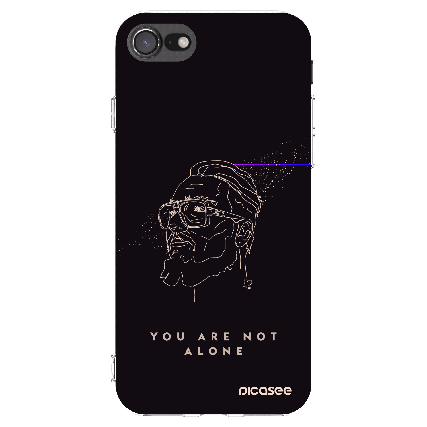 Picasee silikónový prehľadný obal pre Apple iPhone SE 2022 - You are not alone
