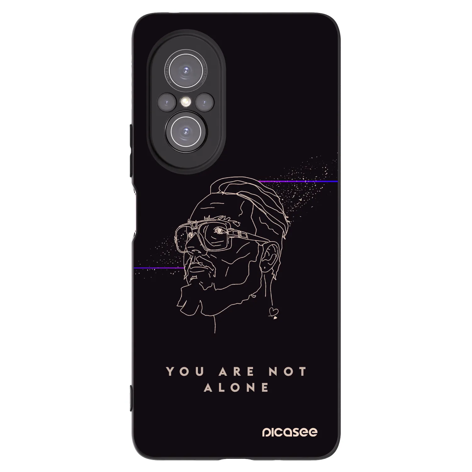 Picasee silikónový čierny obal pre Huawei Nova 9 SE - You are not alone