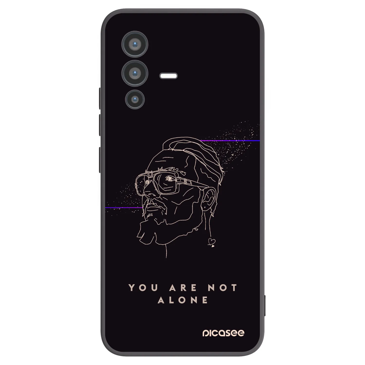 Picasee silikónový čierny obal pre Vivo V23 5G - You are not alone