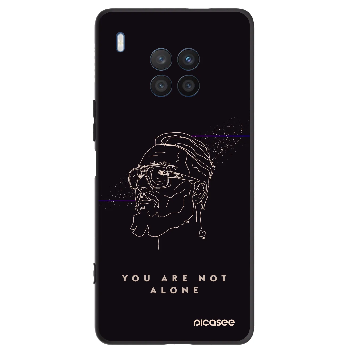 Picasee silikónový čierny obal pre Honor 50 Lite - You are not alone