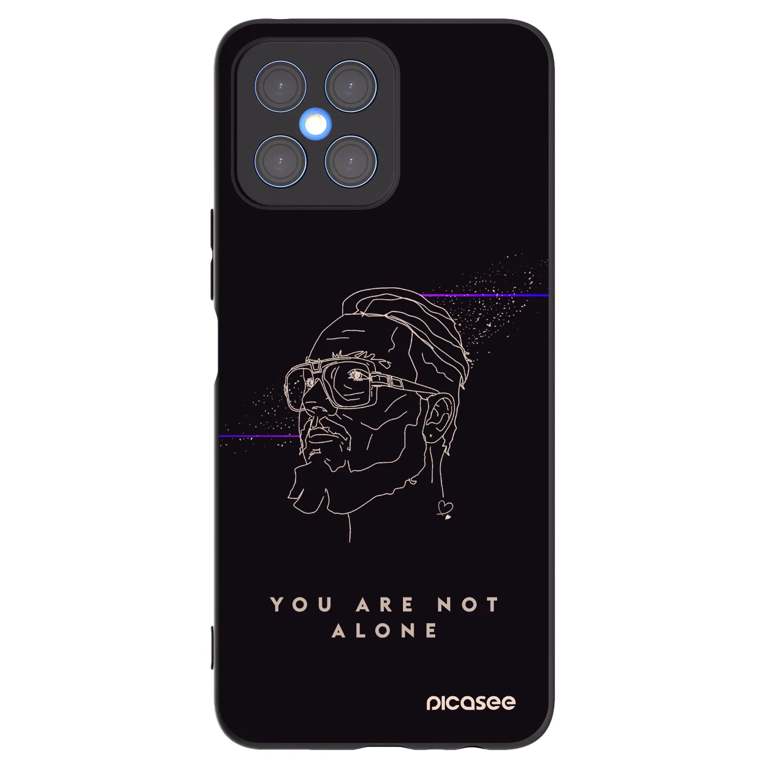 Picasee silikónový čierny obal pre Honor X8 4G - You are not alone