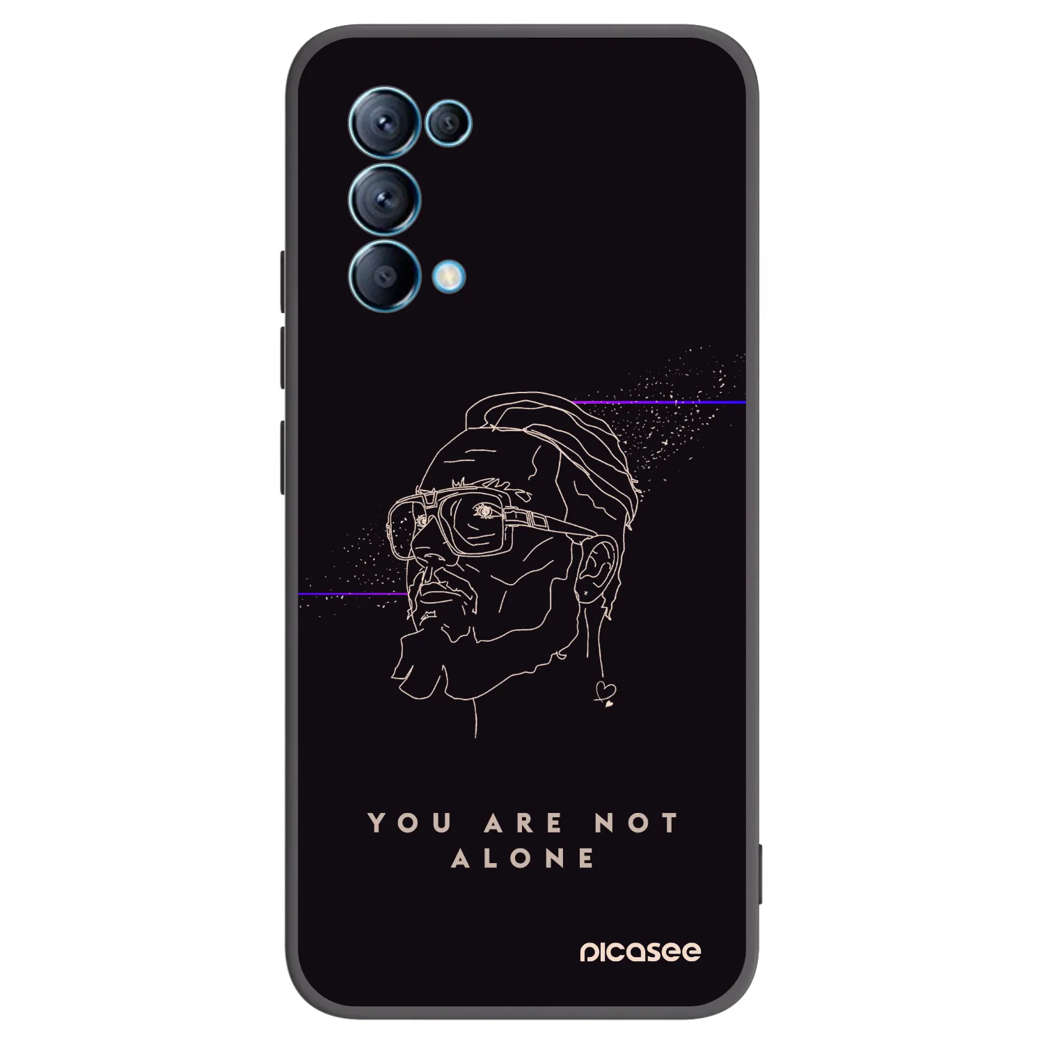 Picasee silikónový čierny obal pre OPPO Reno 5 5G - You are not alone