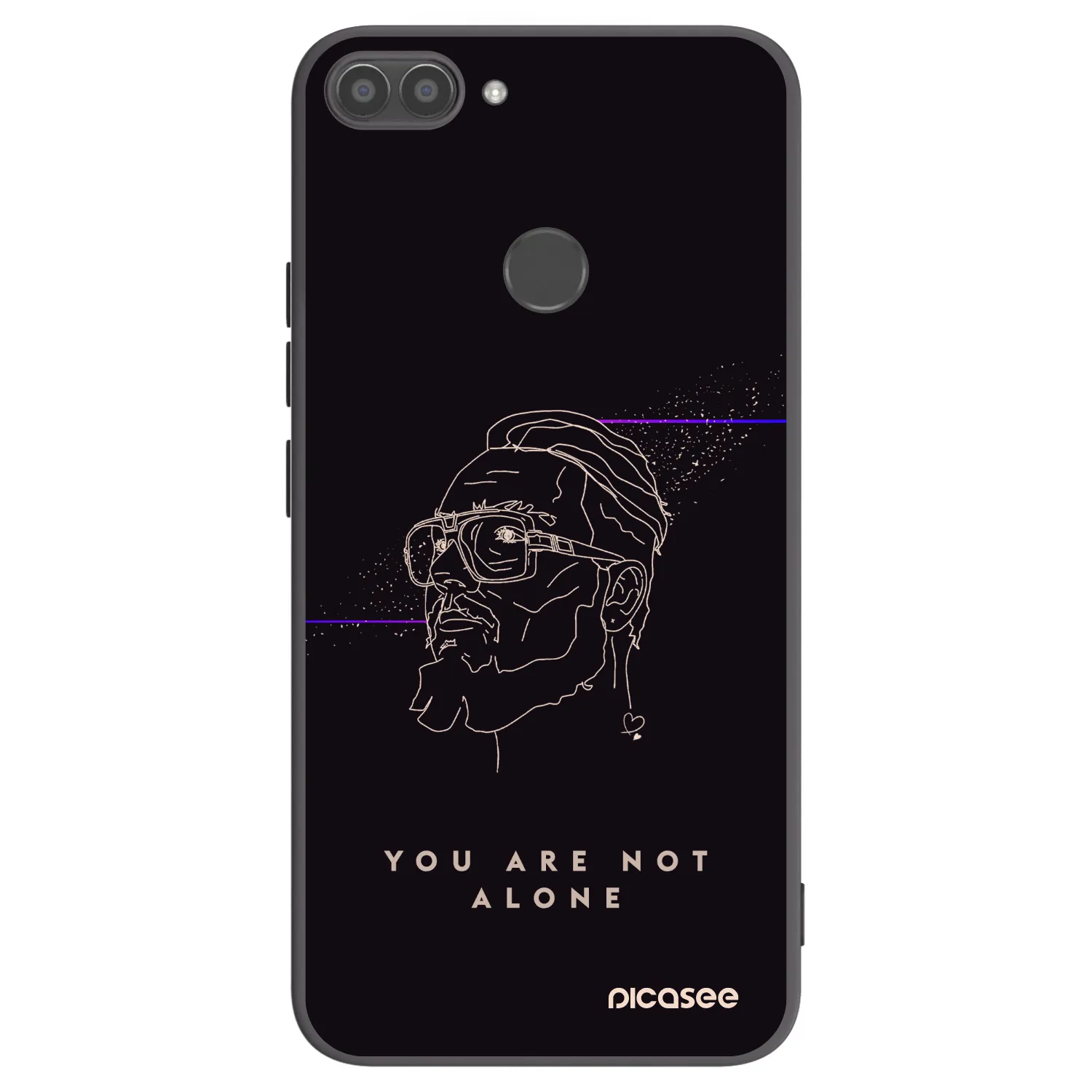 Picasee silikónový čierny obal pre Huawei P Smart - You are not alone