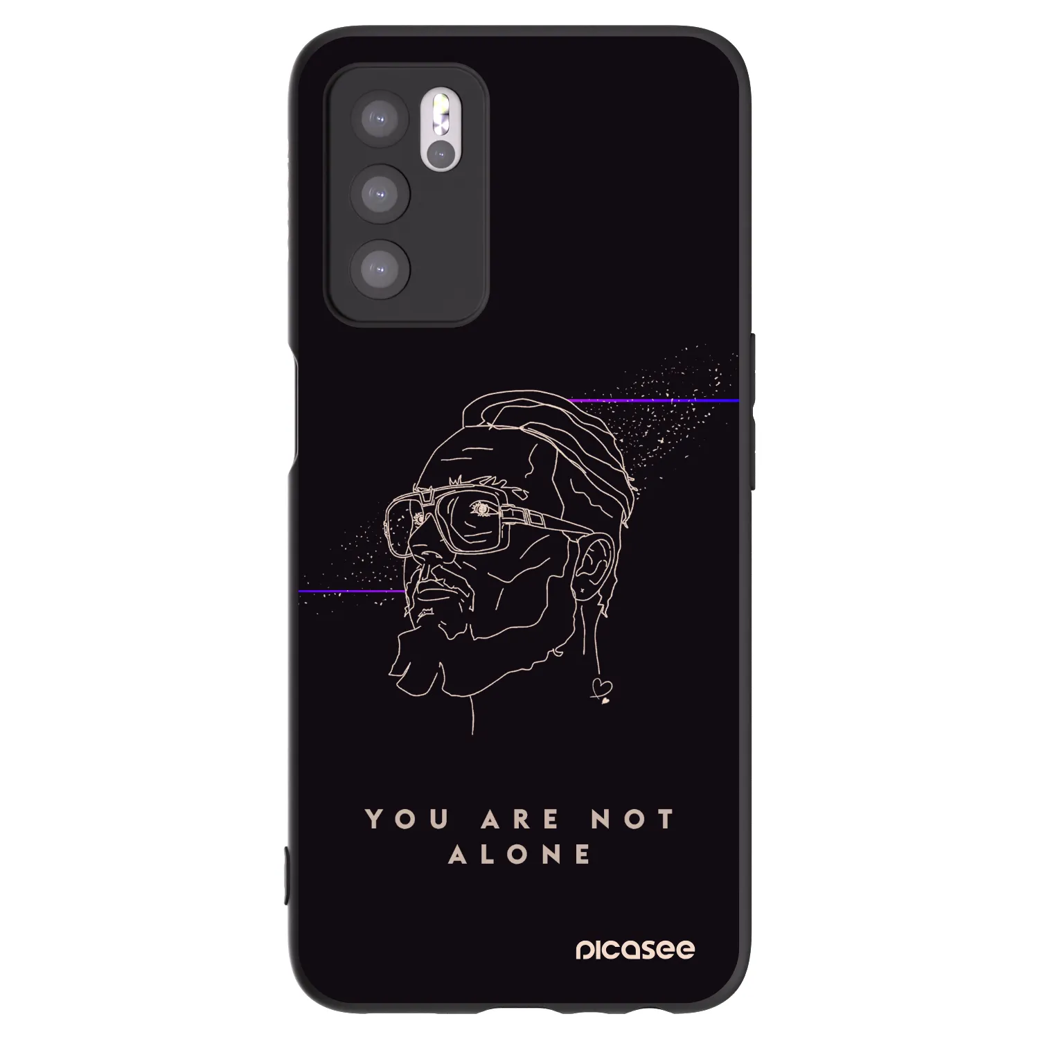 Picasee silikónový čierny obal pre OPPO A16s - You are not alone