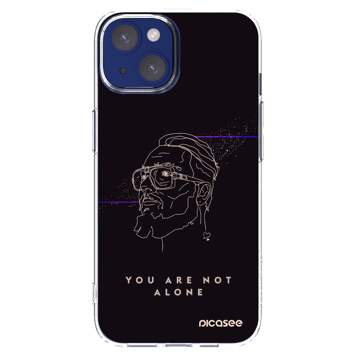 Silikónový prehľadný obal pre Apple iPhone 14 - You are not alone