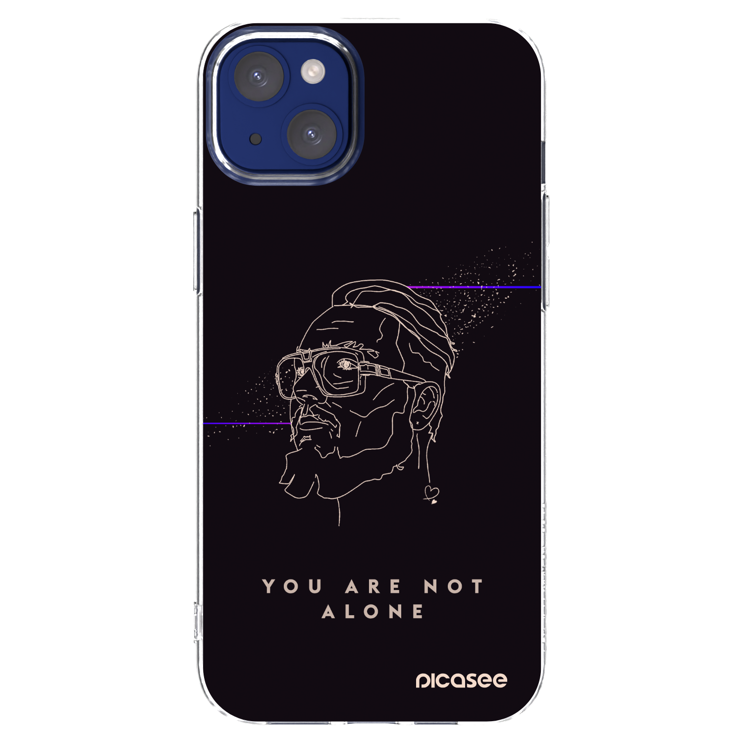 Picasee silikónový prehľadný obal pre Apple iPhone 14 Plus - You are not alone