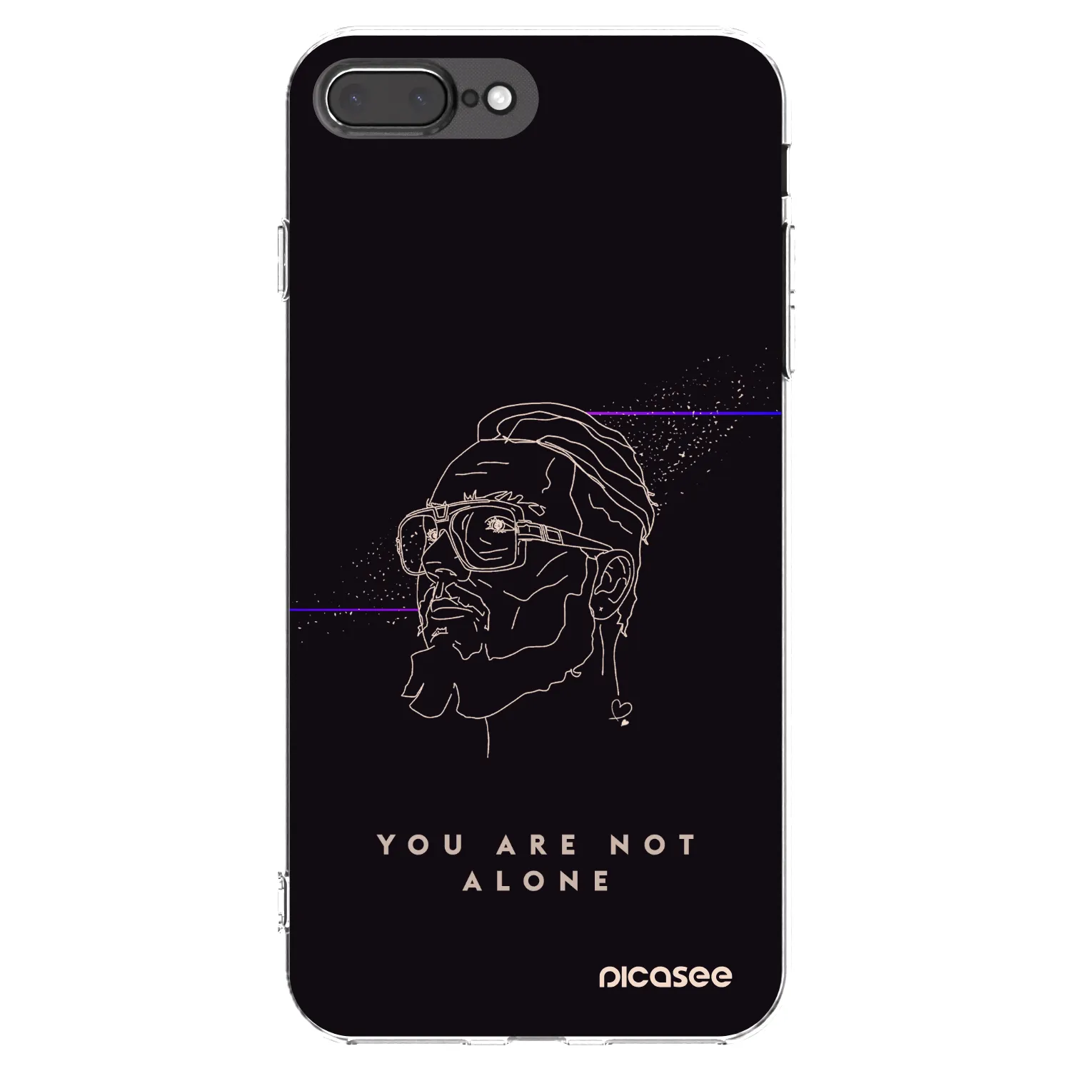 Picasee silikónový prehľadný obal pre Apple iPhone 8 Plus - You are not alone