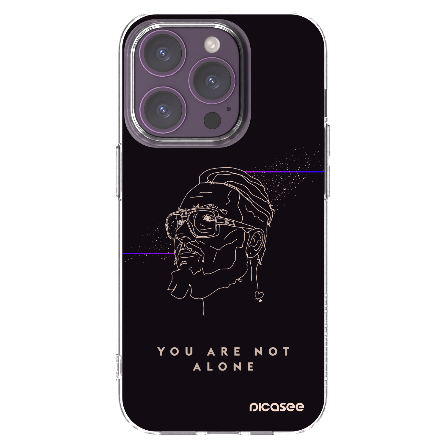 Picasee silikónový prehľadný obal pre Apple iPhone 14 Pro - You are not alone