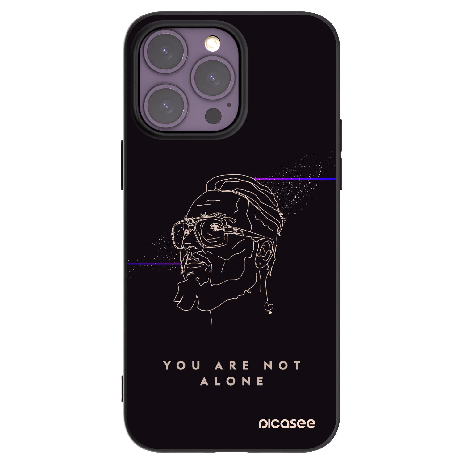 Picasee silikónový čierny obal pre Apple iPhone 14 Pro Max - You are not alone