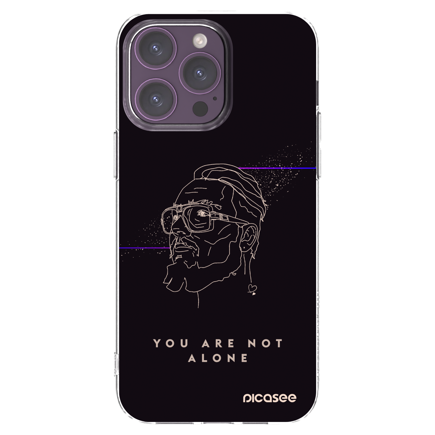 Picasee silikónový prehľadný obal pre Apple iPhone 14 Pro Max - You are not alone