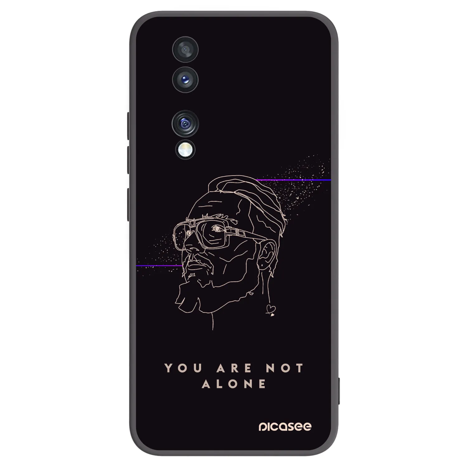 Picasee silikónový čierny obal pre Honor 70 - You are not alone