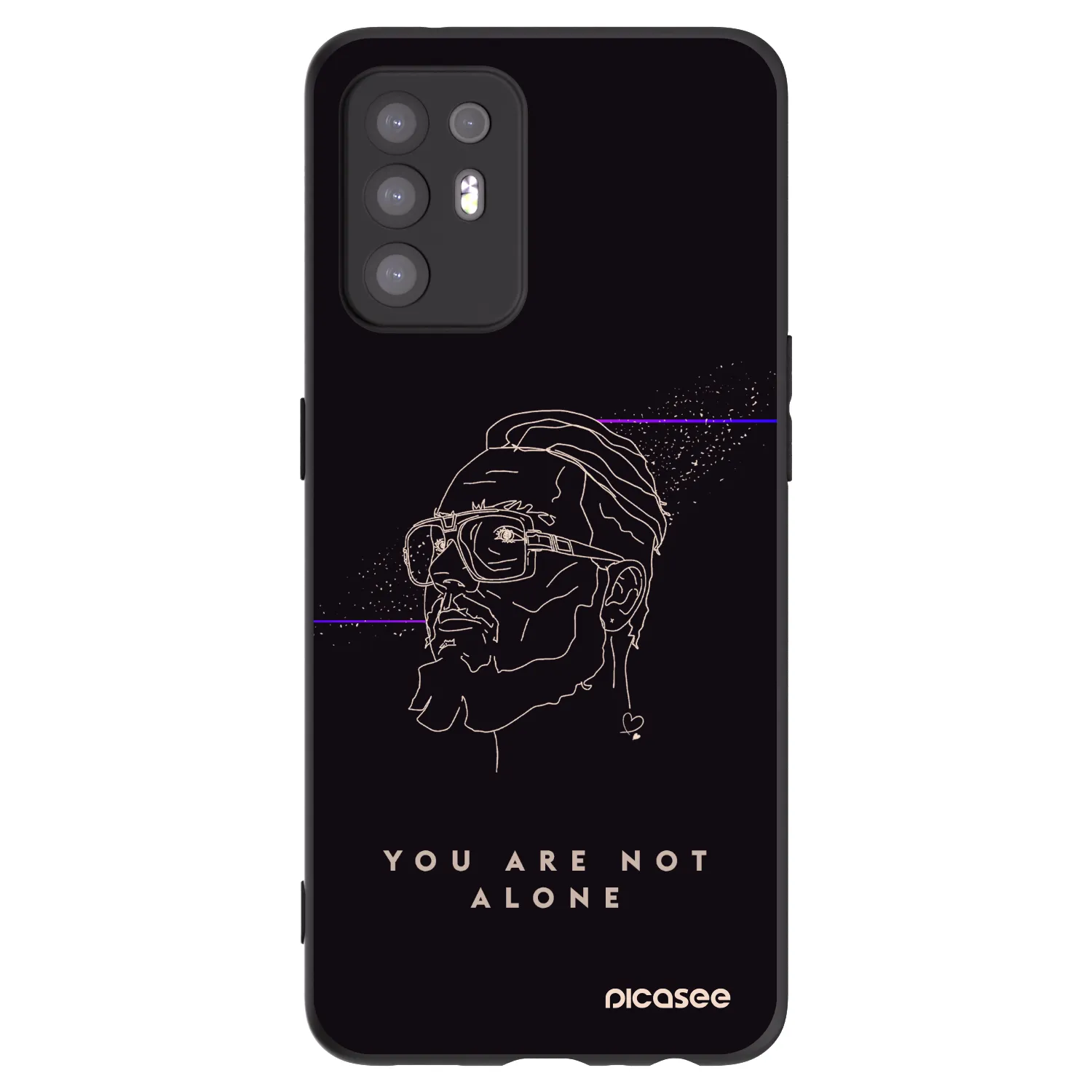 Picasee silikónový čierny obal pre OPPO A94 5G - You are not alone