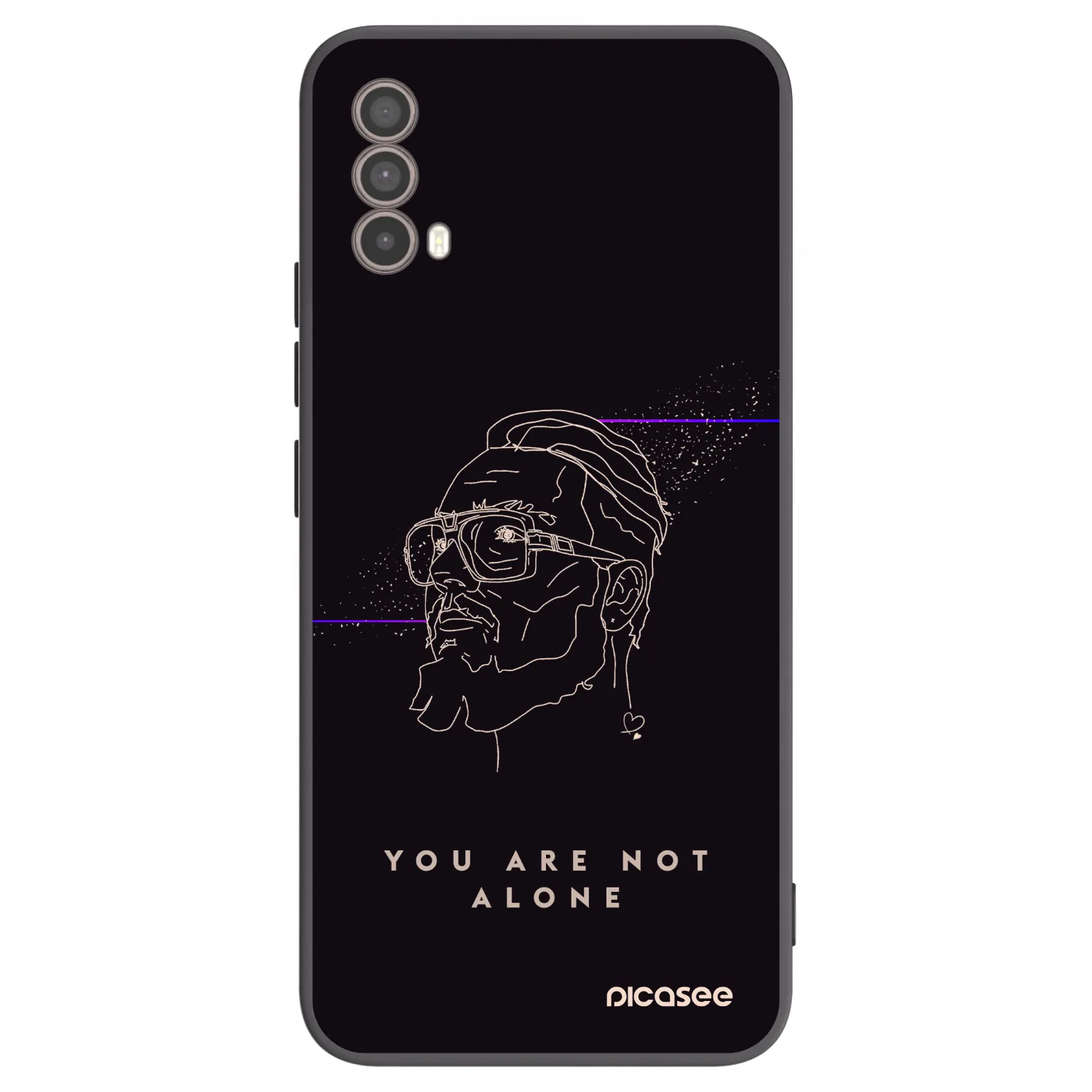 Picasee silikónový čierny obal pre Motorola Moto E40 - You are not alone