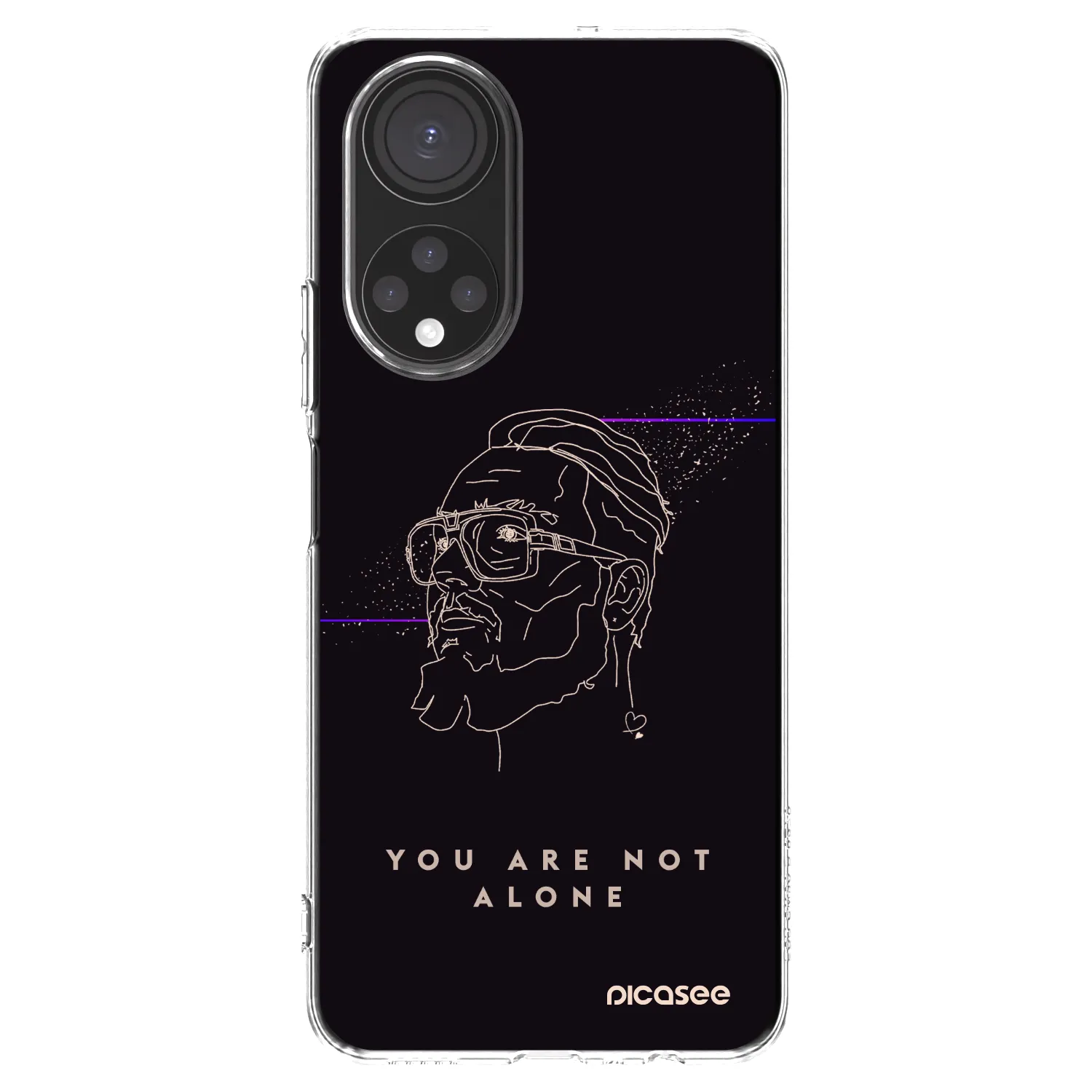 Picasee silikónový prehľadný obal pre Honor X7 - You are not alone