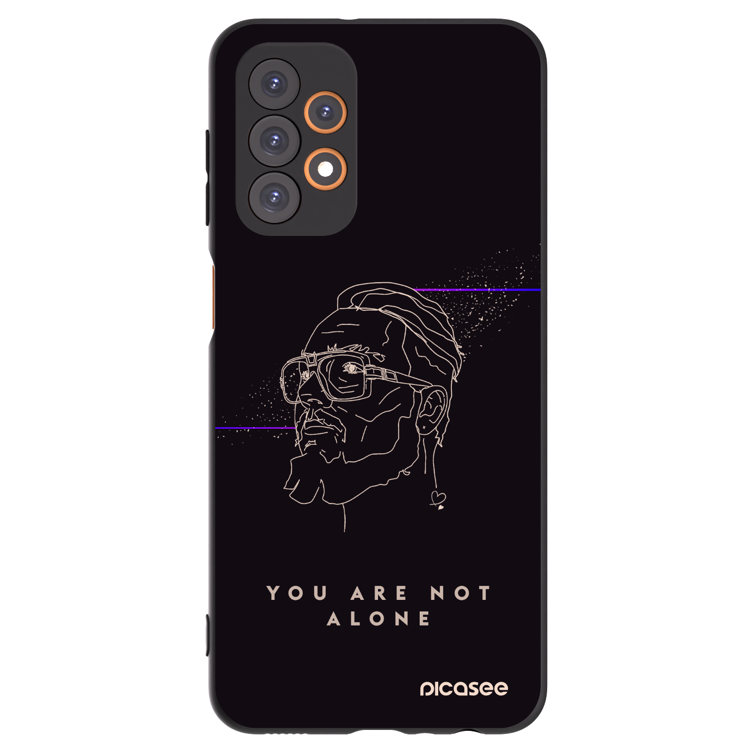 Picasee silikónový čierny obal pre Samsung Galaxy A23 A235F 4G - You are not alone