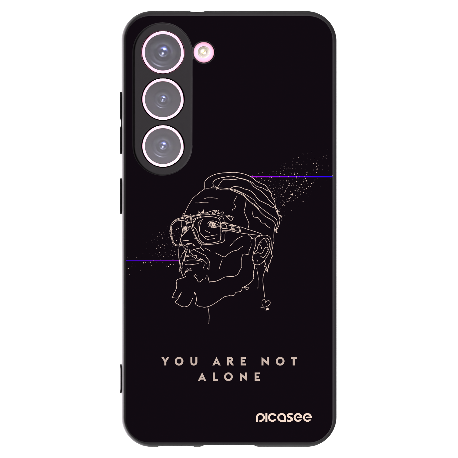 Picasee silikónový čierny obal pre Samsung Galaxy S23 5G - You are not alone