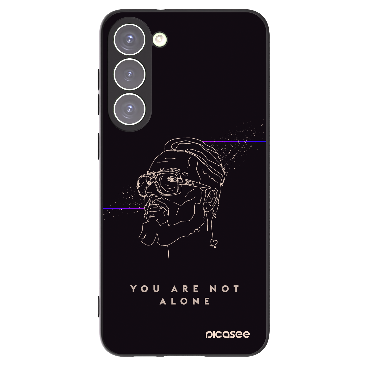 Picasee silikónový čierny obal pre Samsung Galaxy S23+ 5G - You are not alone