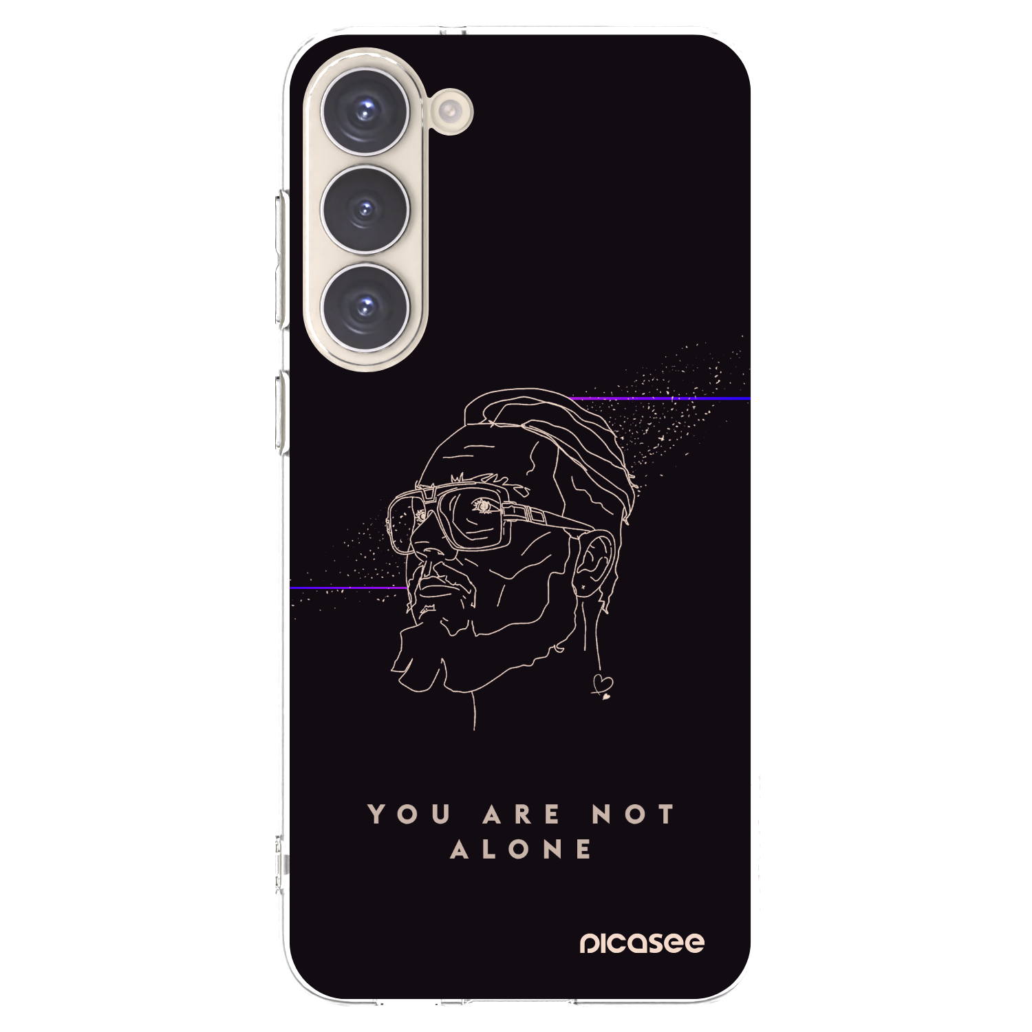 Picasee silikónový prehľadný obal pre Samsung Galaxy S23+ 5G - You are not alone
