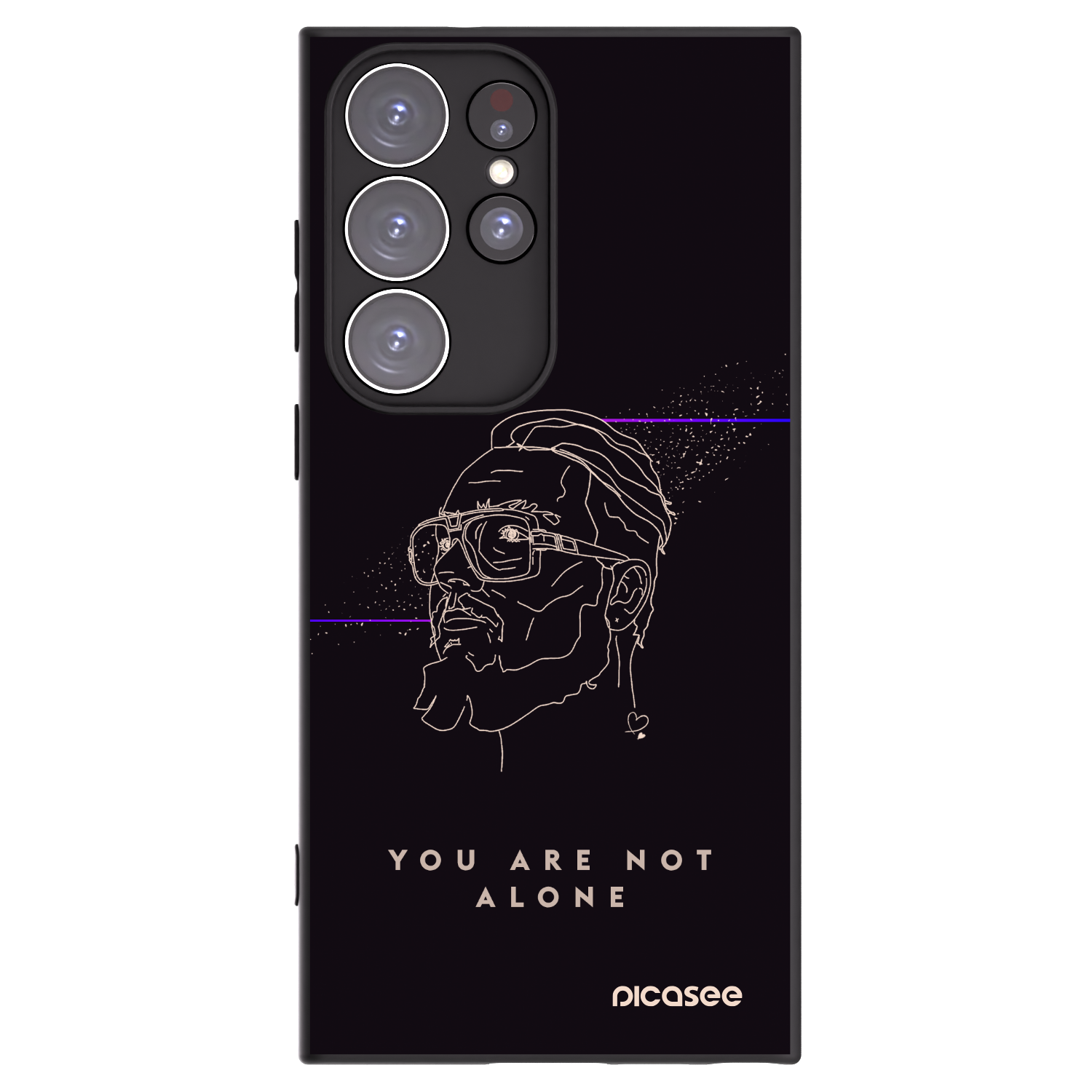 Picasee silikónový čierny obal pre Samsung Galaxy S23 Ultra 5G - You are not alone