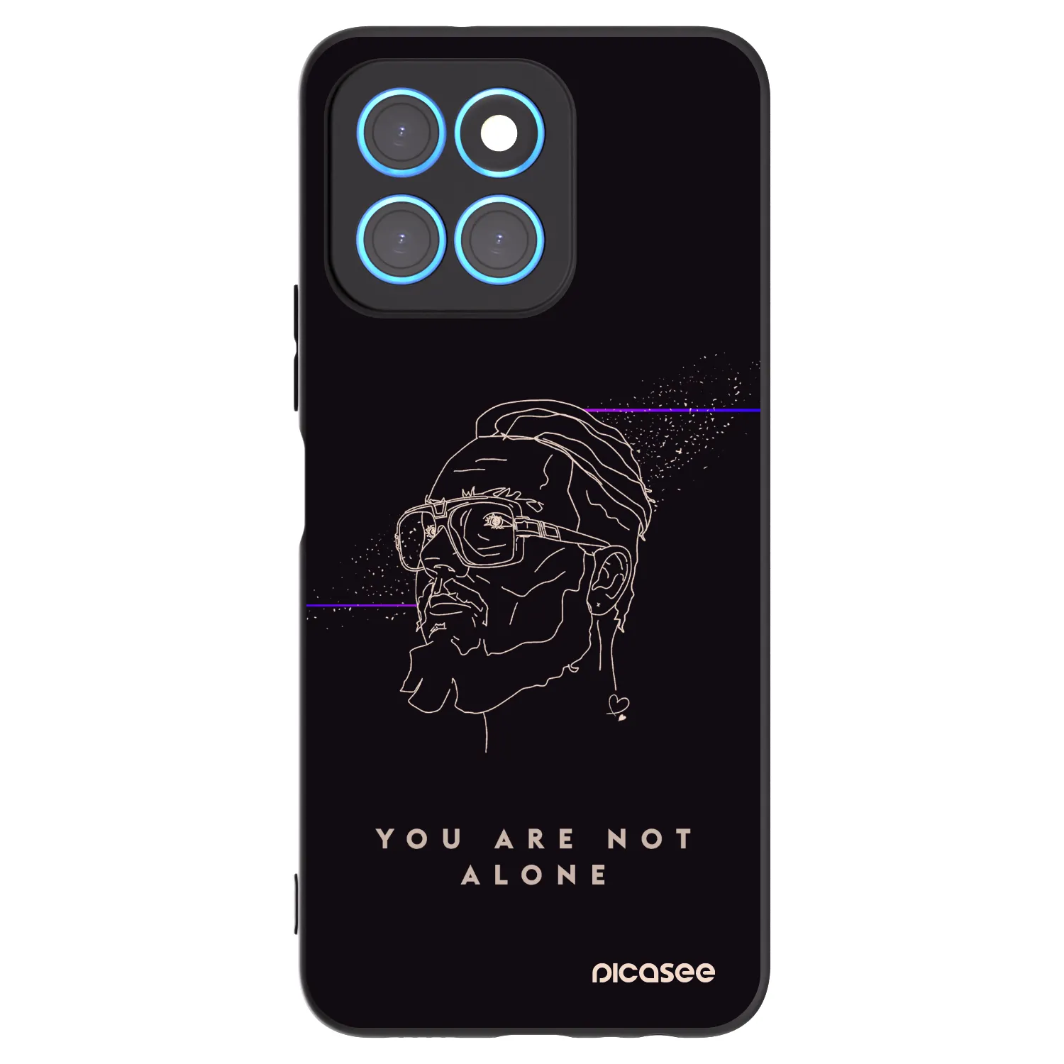 Picasee silikónový čierny obal pre Honor X6 - You are not alone