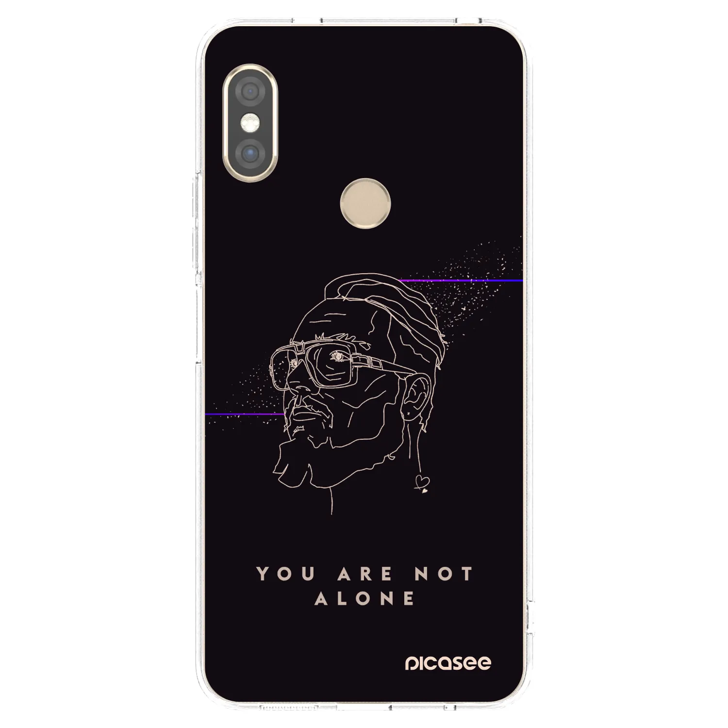 Silikónový prehľadný obal pre Xiaomi Redmi Note 5 Global - You are not alone