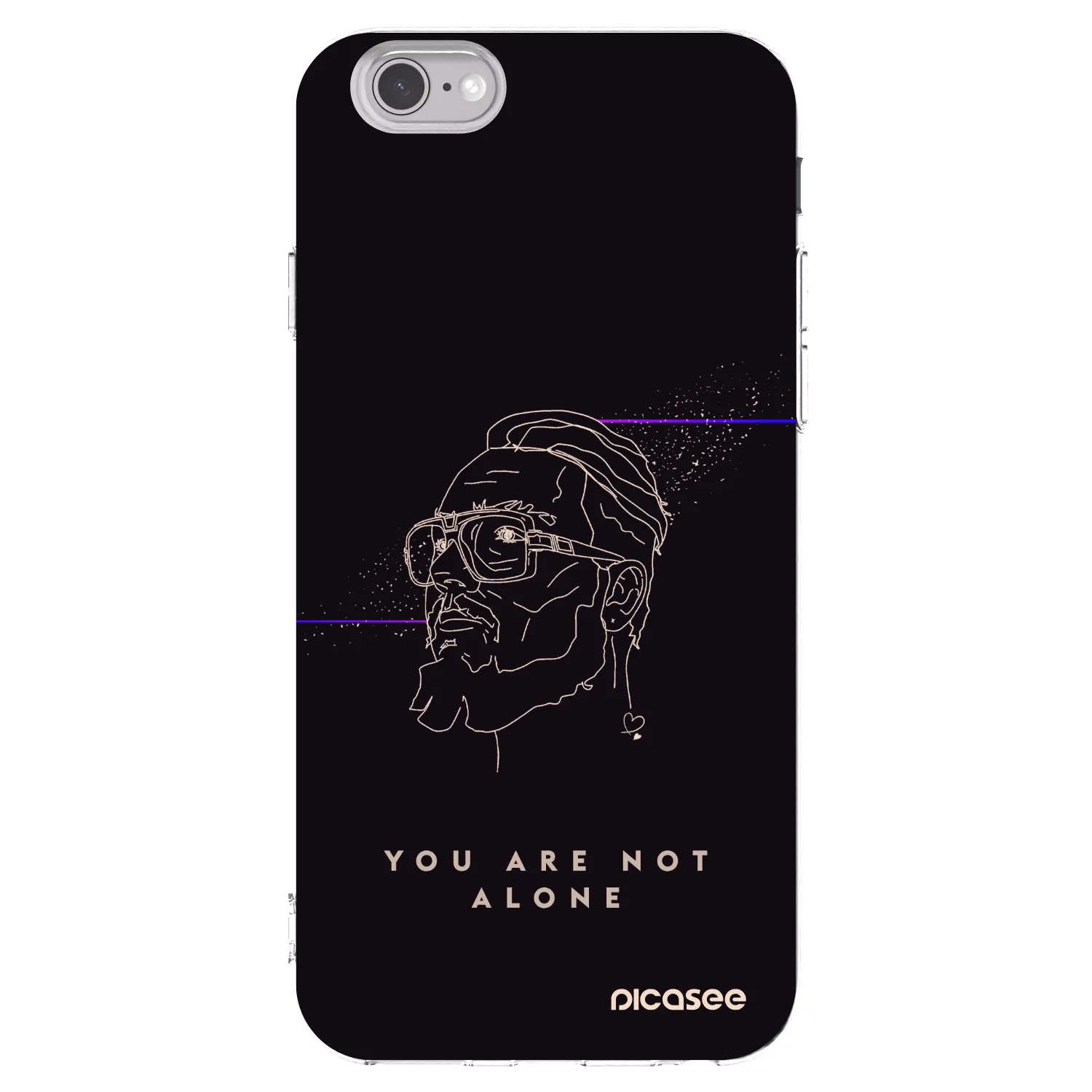 Silikónový prehľadný obal pre Apple iPhone 6/6S - You are not alone