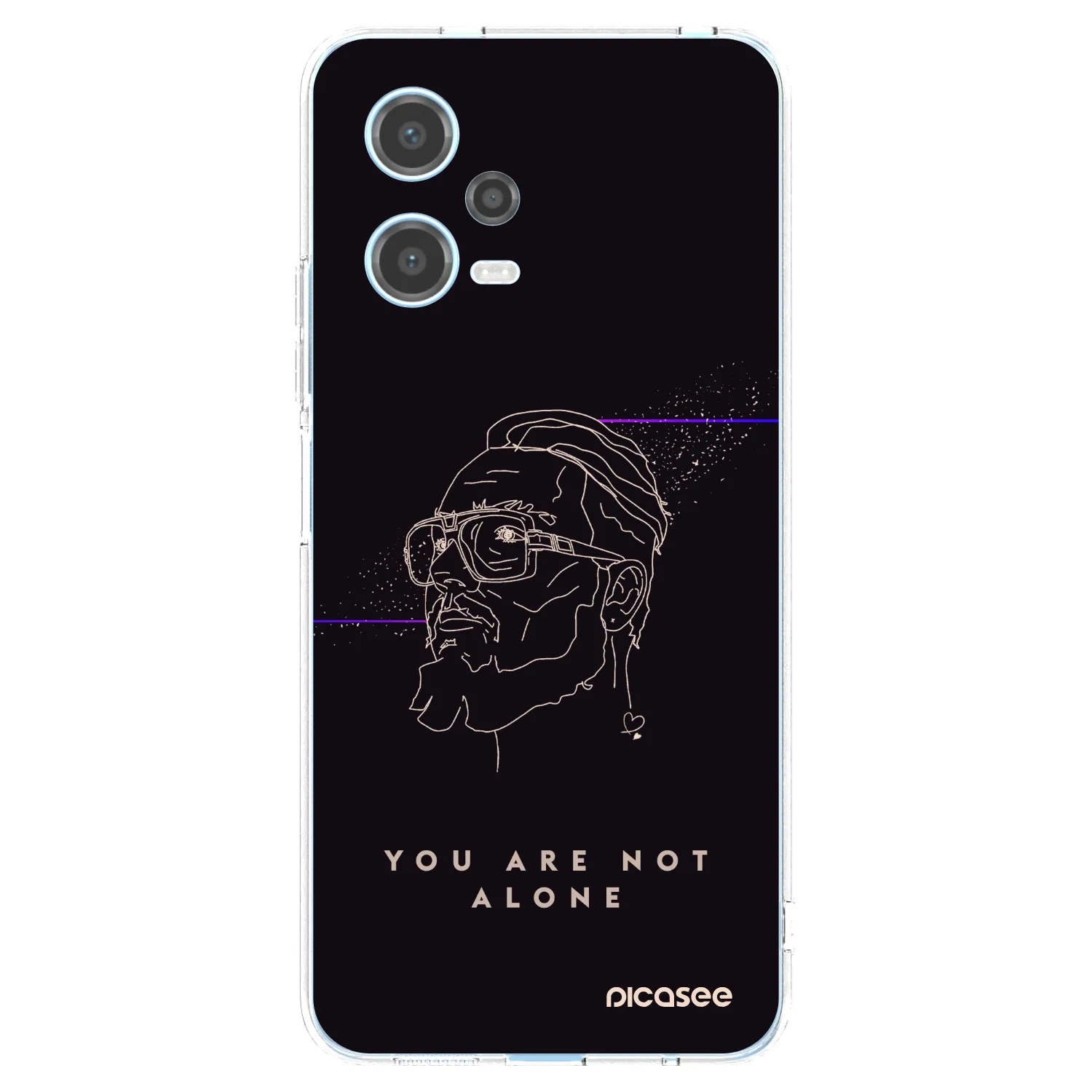 Picasee silikónový prehľadný obal pre Xiaomi Redmi Note 12 5G - You are not alone