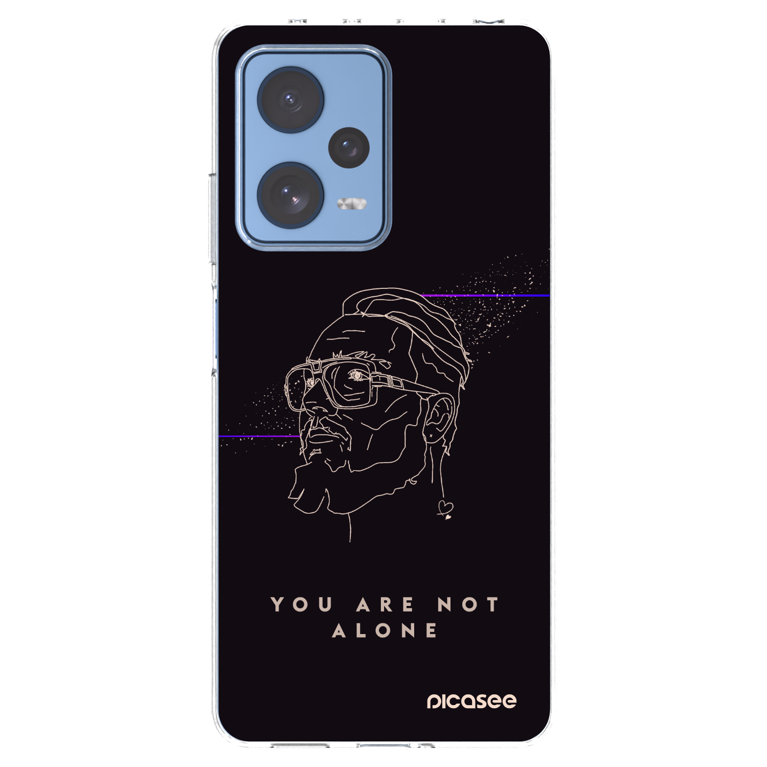 Picasee silikónový prehľadný obal pre Xiaomi Redmi Note 12 Pro 5G - You are not alone