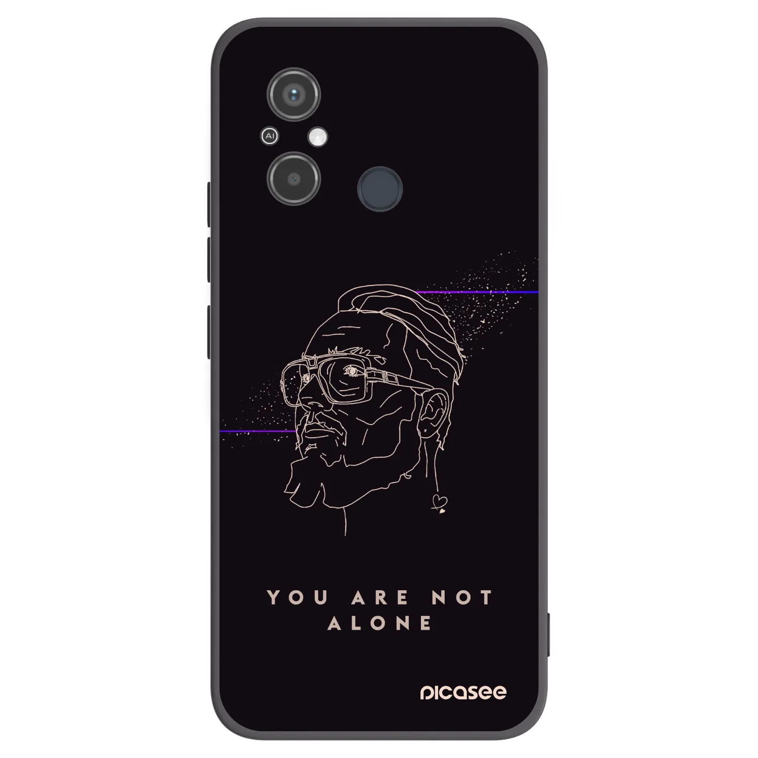 Picasee silikónový čierny obal pre Xiaomi Redmi 12C - You are not alone