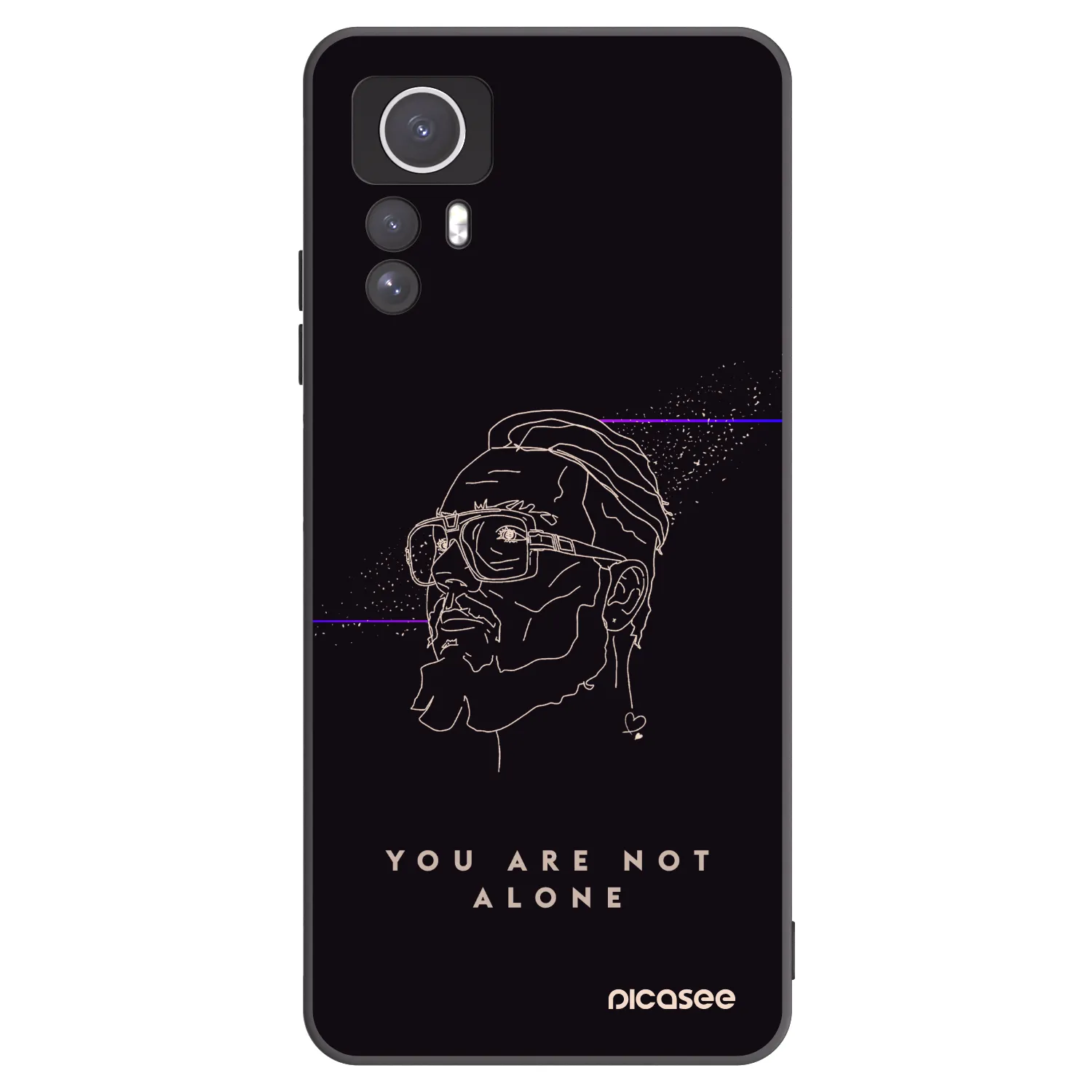 Picasee silikónový čierny obal pre Xiaomi Redmi Note 12S - You are not alone
