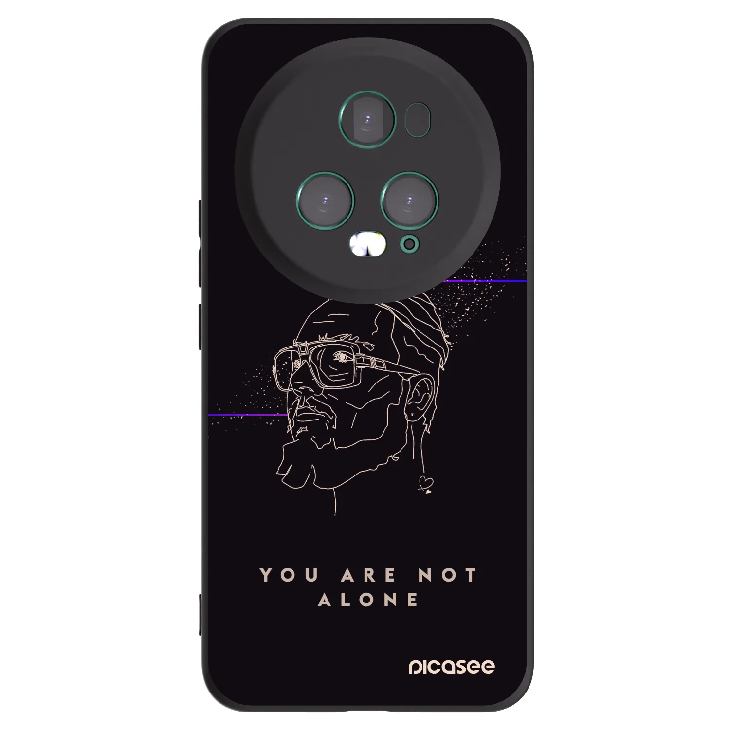 Picasee silikónový čierny obal pre Honor Magic5 Pro - You are not alone