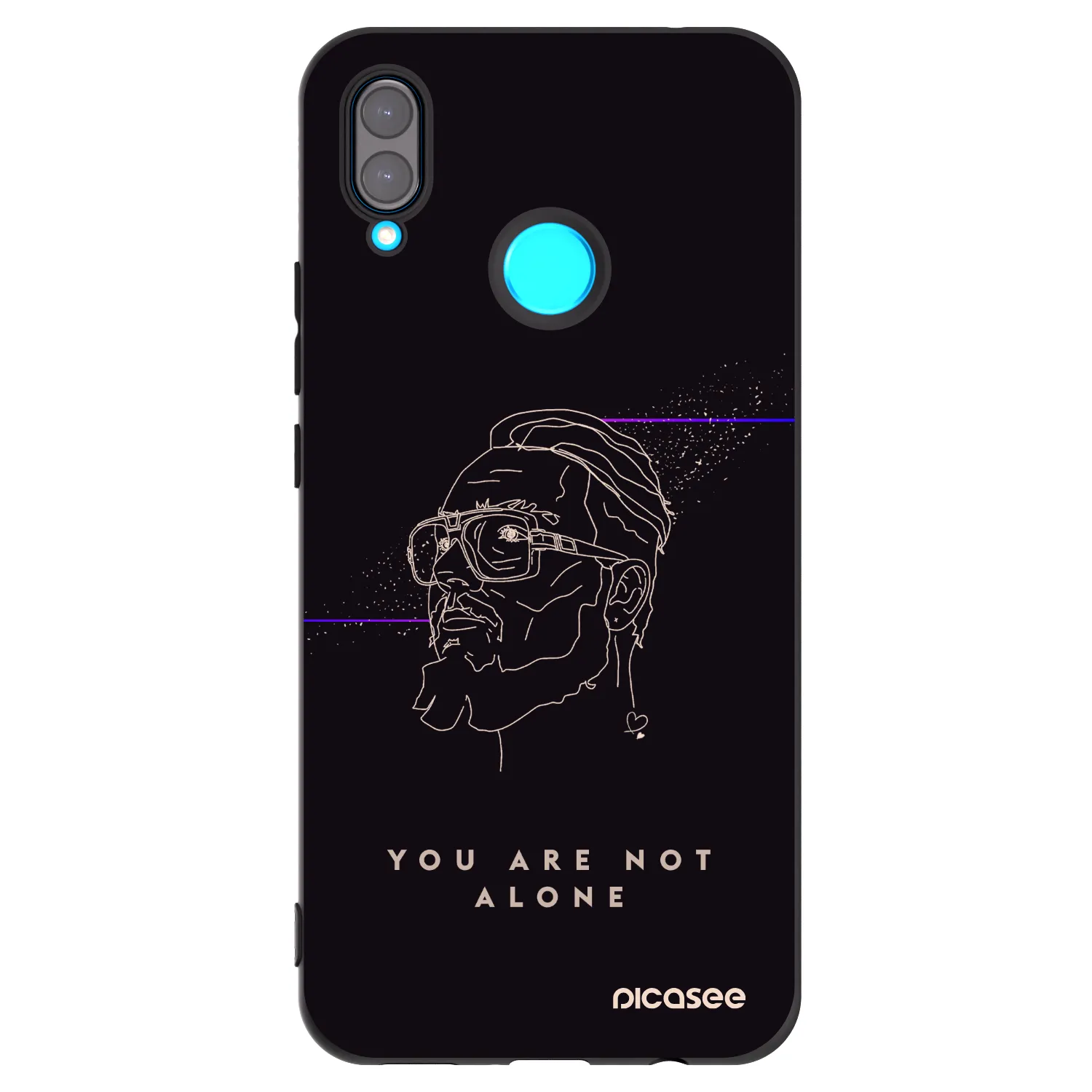 Picasee silikónový čierny obal pre Huawei Nova 3 - You are not alone