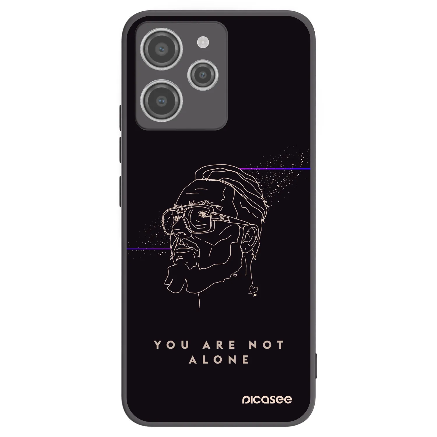 Silikónový čierny obal pre Xiaomi Redmi 12 4G - You are not alone