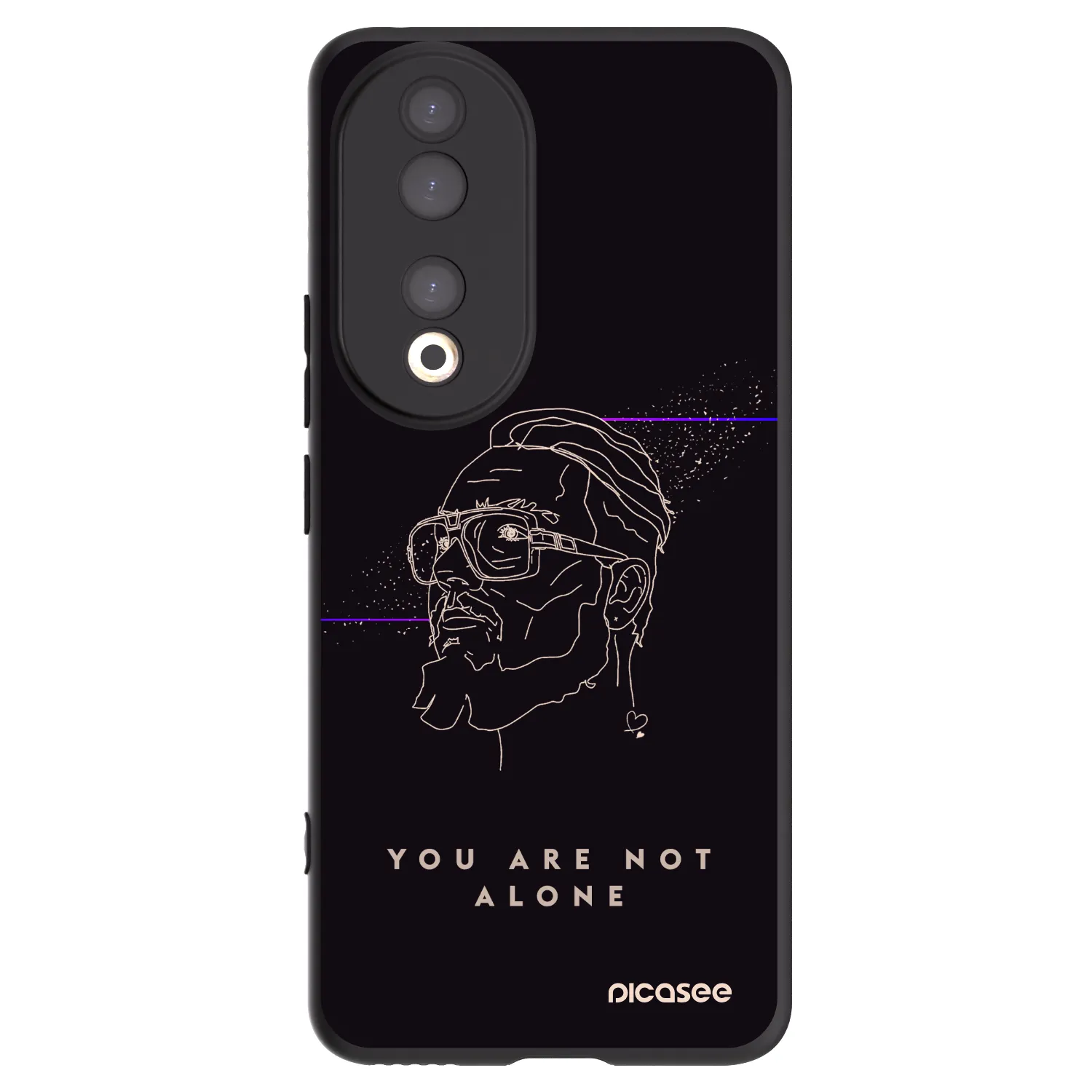 Picasee silikónový čierny obal pre Honor 90 5G - You are not alone
