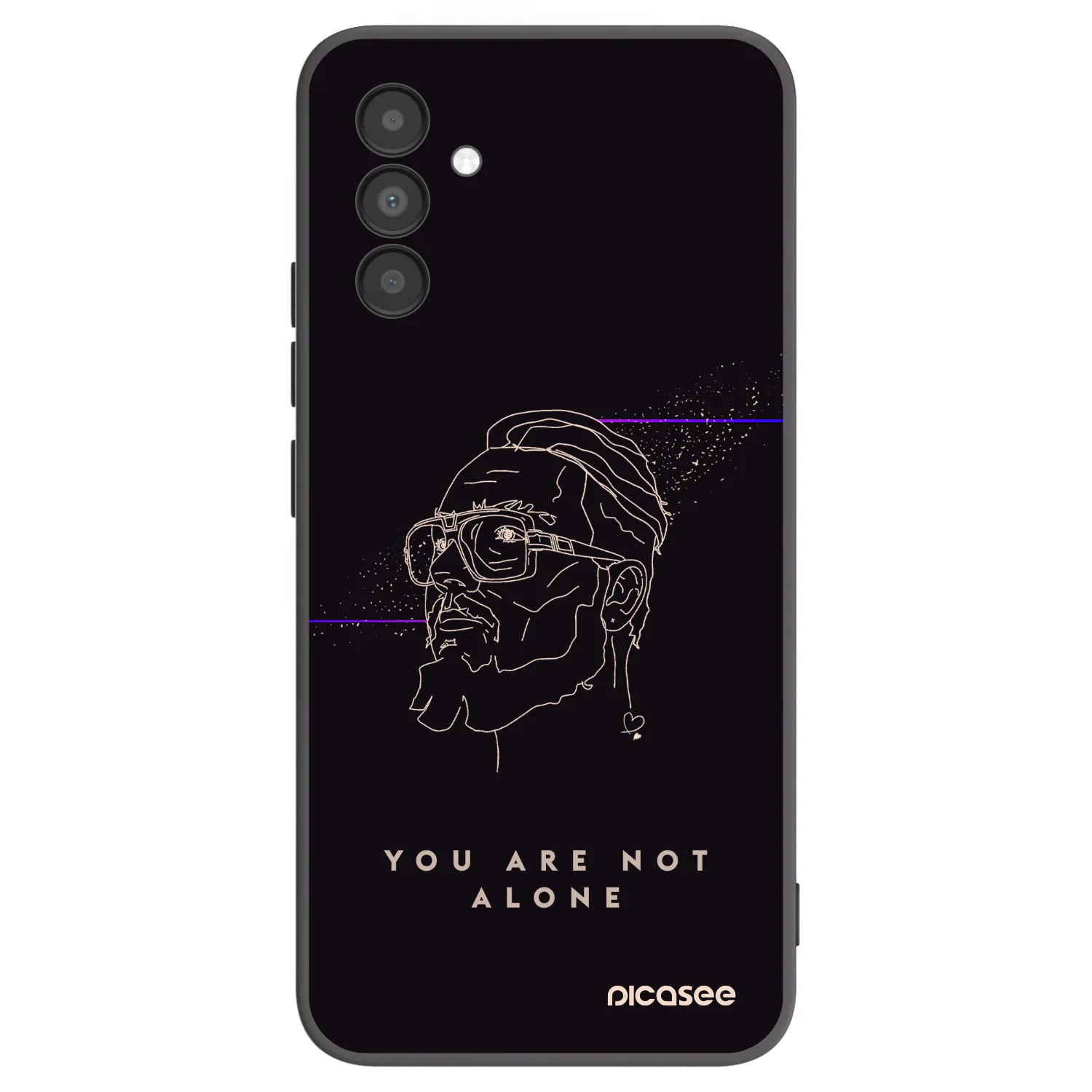 Picasee silikónový čierny obal pre Samsung Galaxy A04s A047F - You are not alone