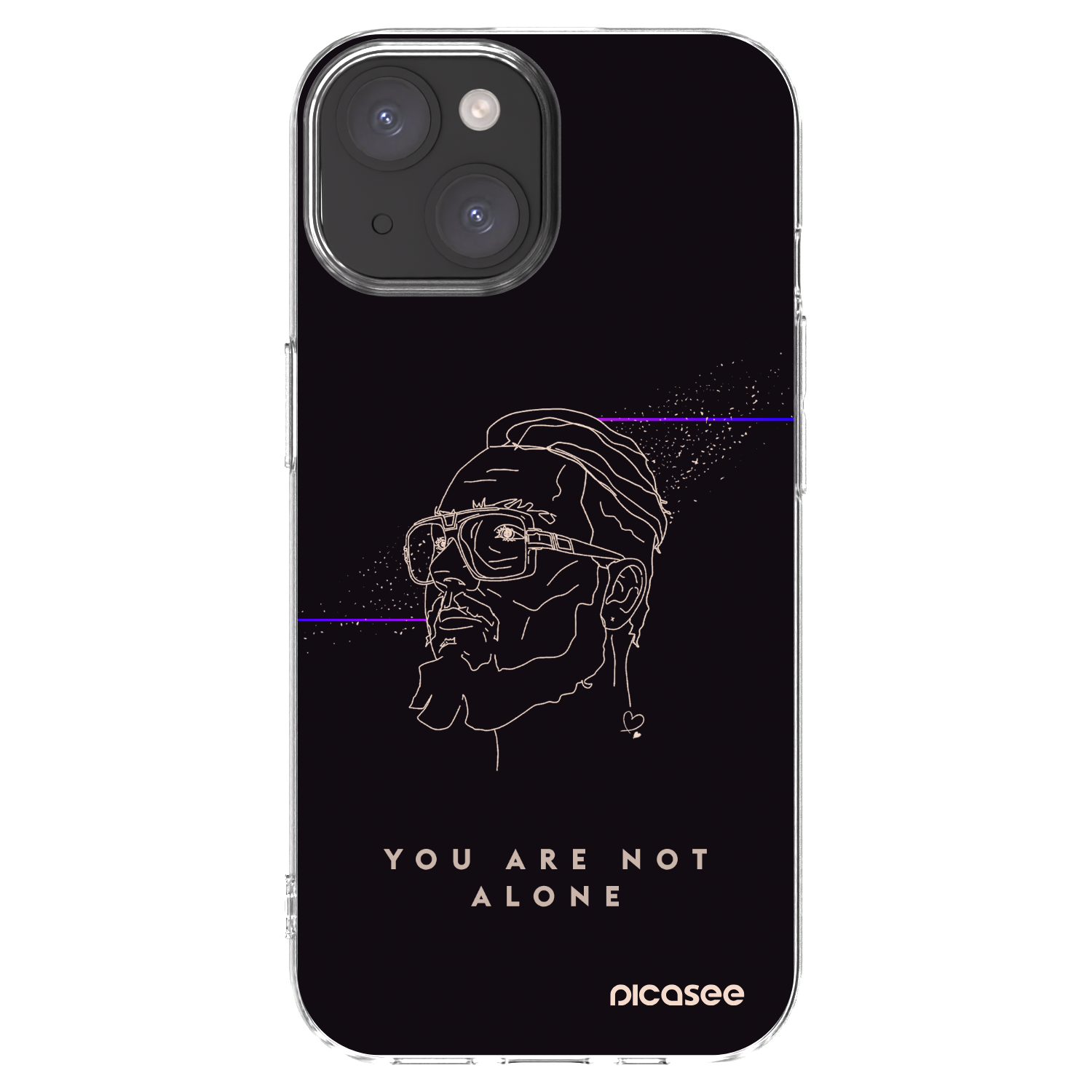 Picasee silikónový prehľadný obal pre Apple iPhone 15 - You are not alone