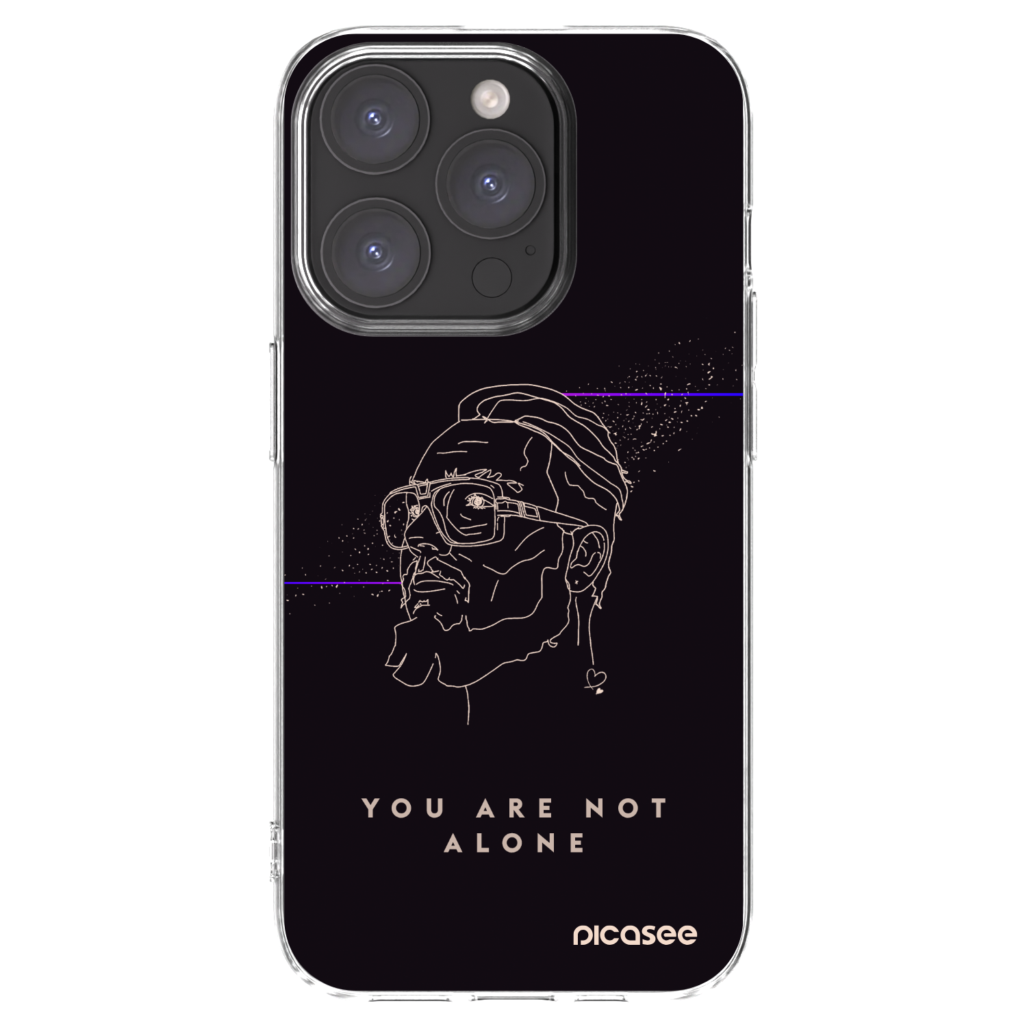 Silikónový prehľadný obal pre Apple iPhone 15 Pro - You are not alone