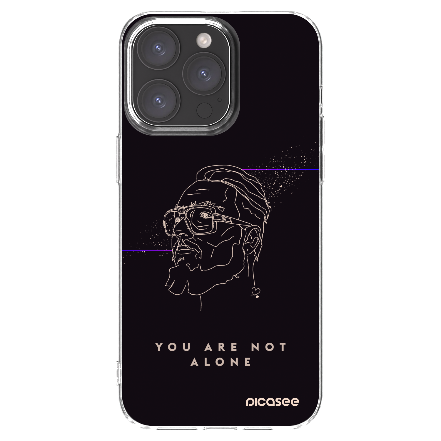 Silikónový prehľadný obal pre Apple iPhone 15 Pro Max - You are not alone
