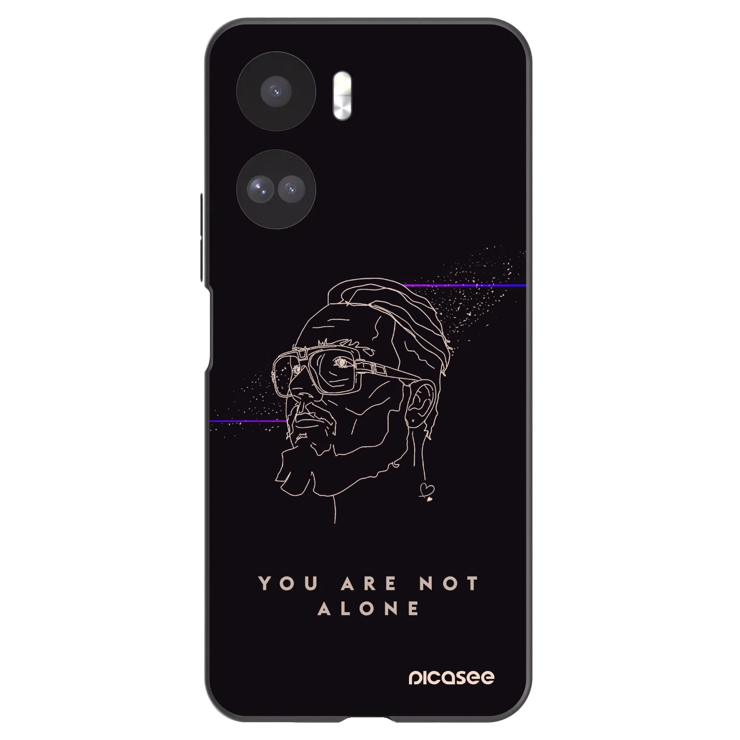 Silikónový čierny obal pre Honor 90 Lite 5G - You are not alone