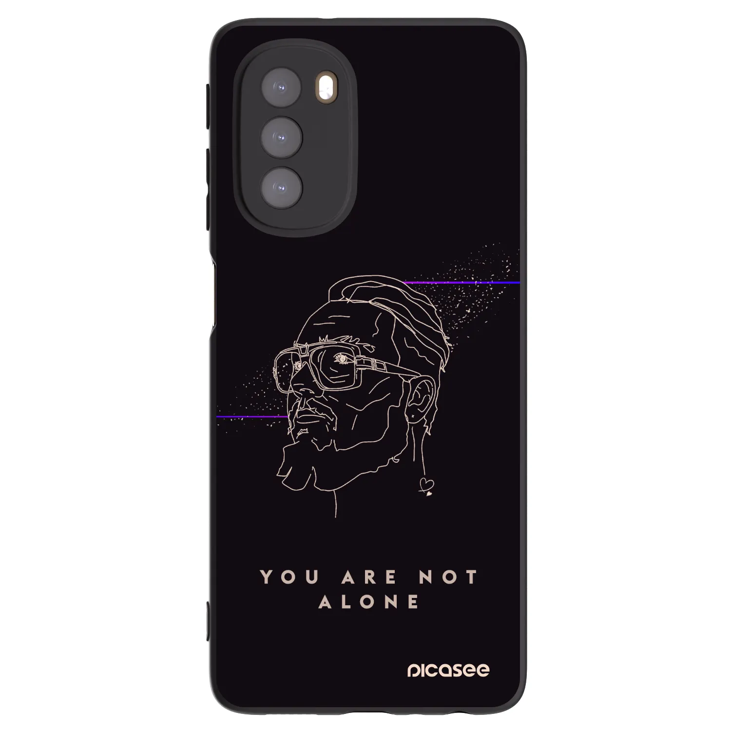 Picasee silikónový čierny obal pre Motorola Moto G51 - You are not alone