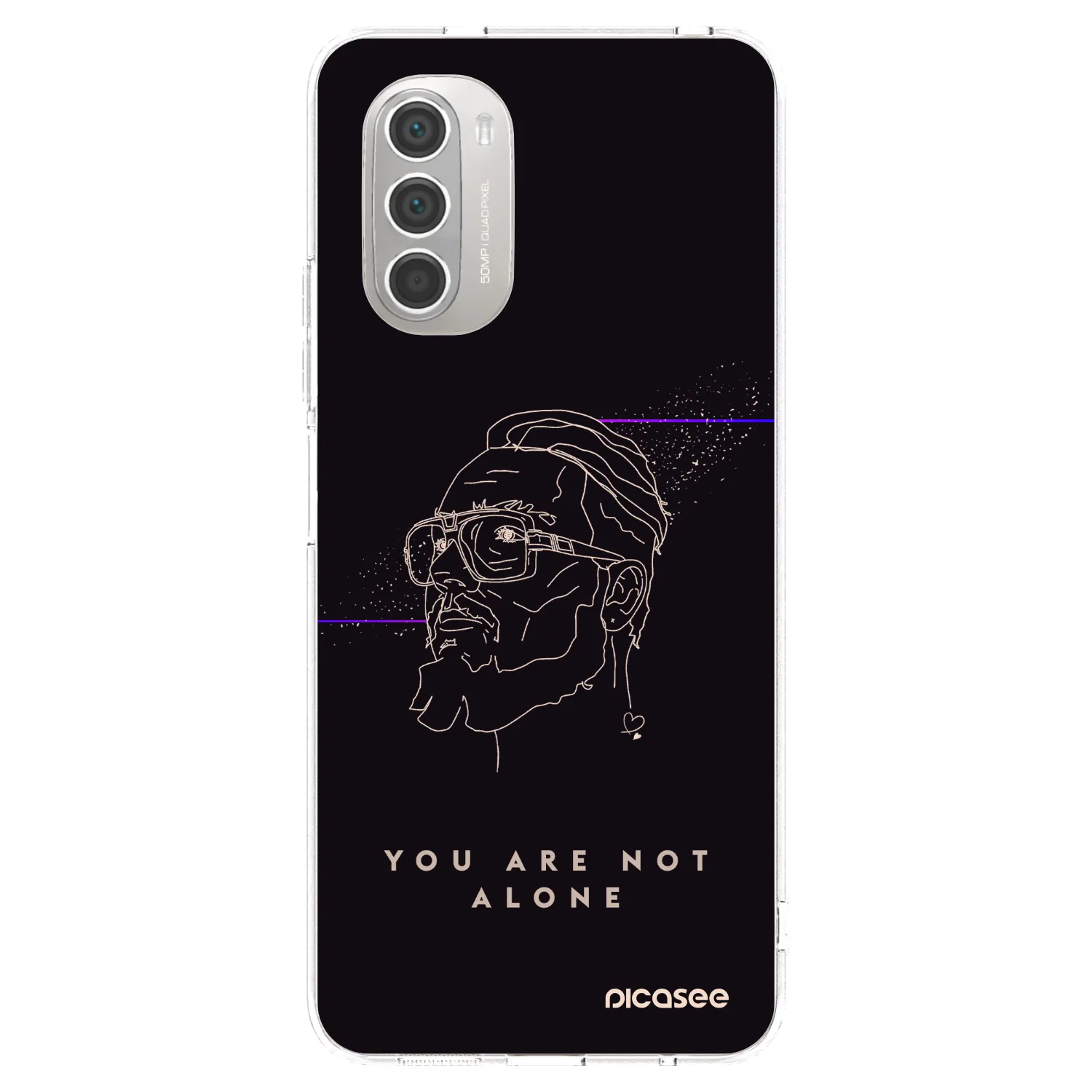 Picasee silikónový prehľadný obal pre Motorola Moto G51 - You are not alone