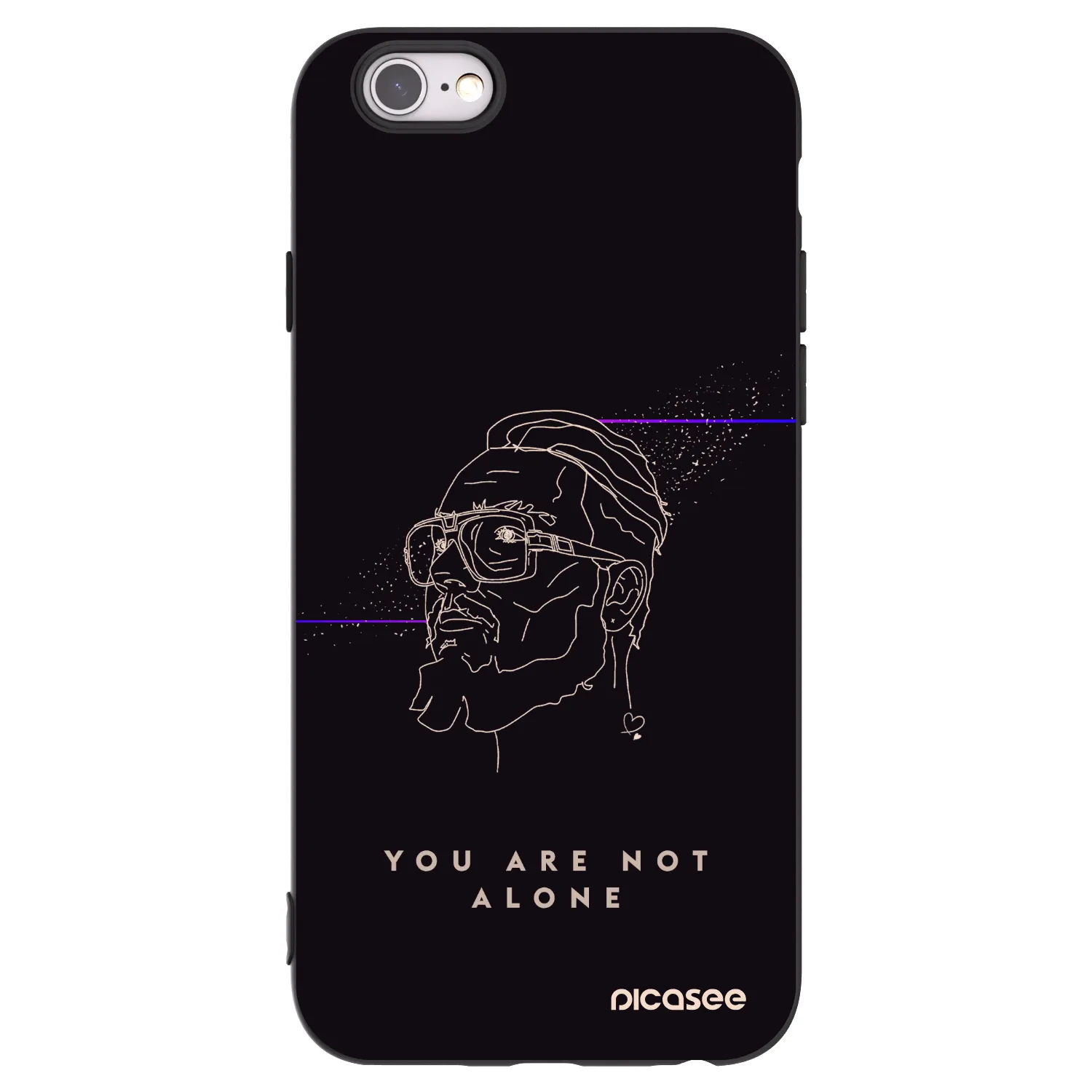 Picasee silikónový čierny obal pre Apple iPhone 6/6S - You are not alone