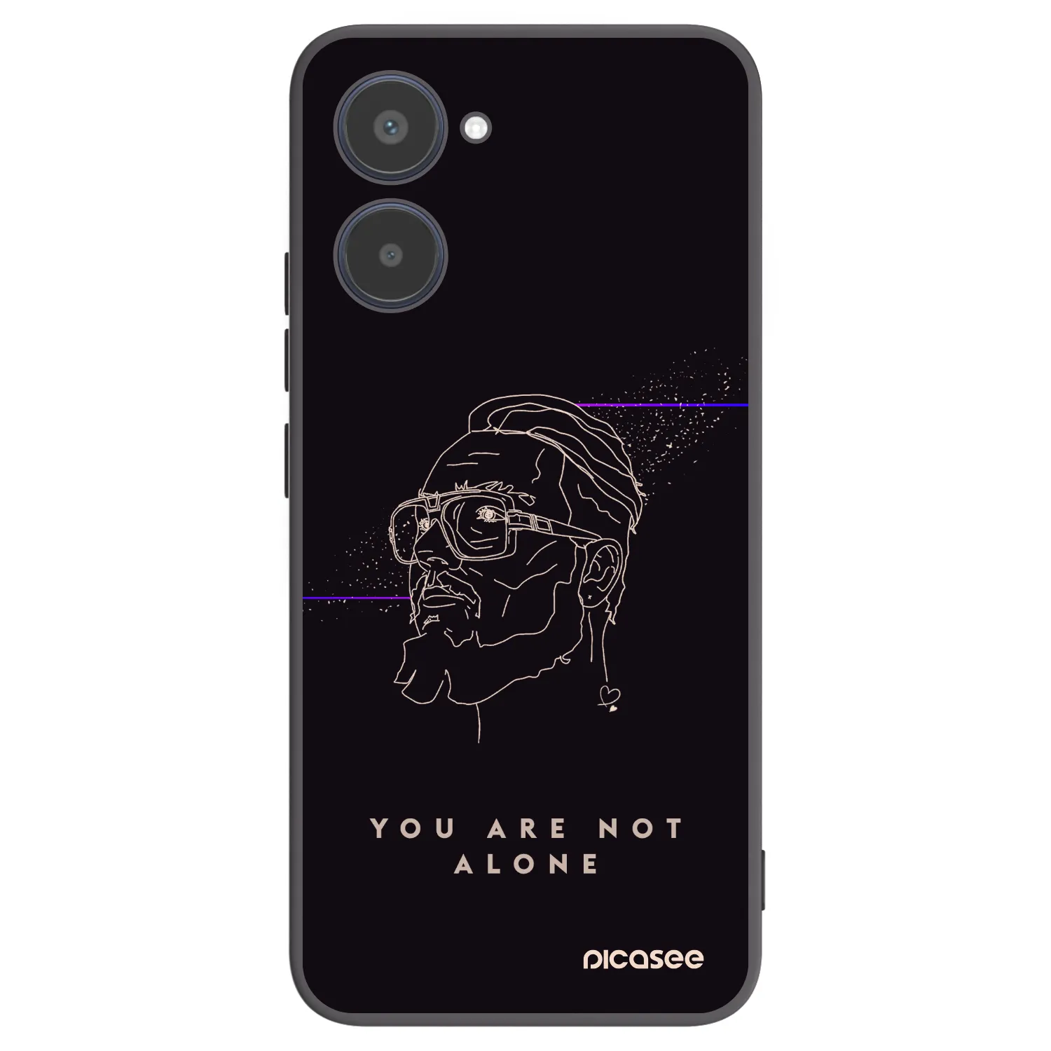 Picasee silikónový čierny obal pre Realme 10 4G - You are not alone
